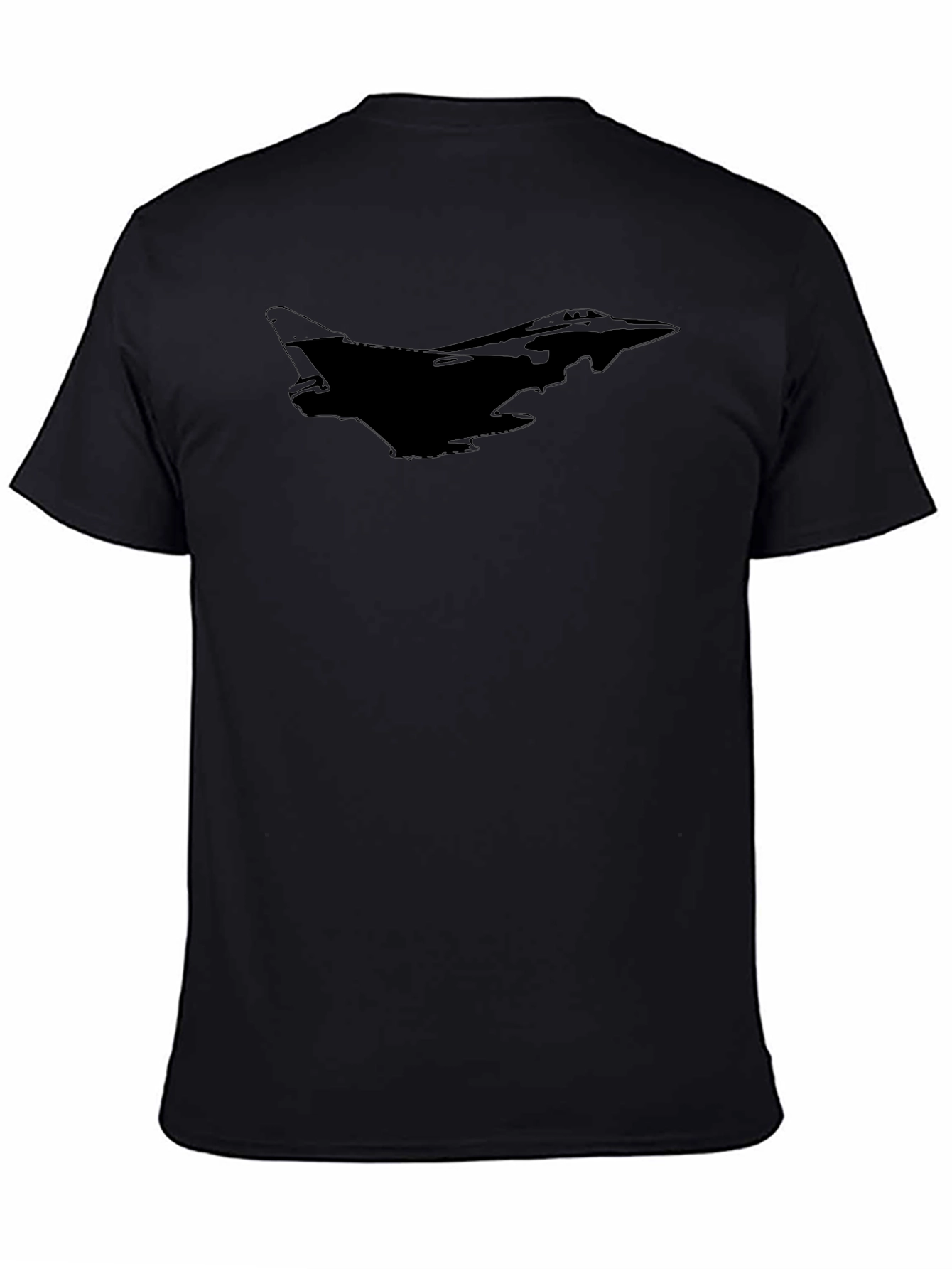 Black Stealth Jet Silhouette T-Shirt - Black view 4