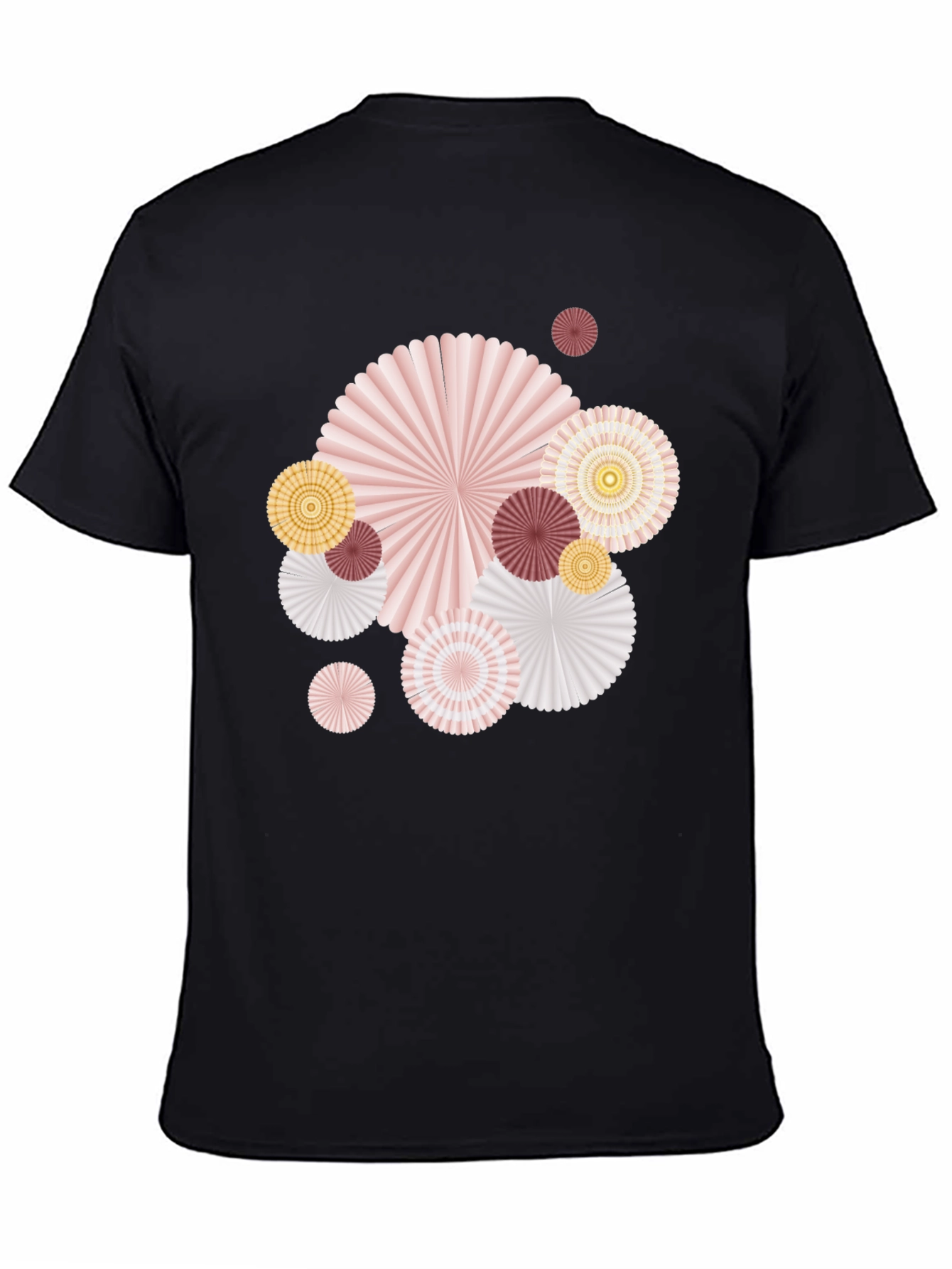 Black Paper Fan Graphic Tee - Stylish Statement Shirt view 4