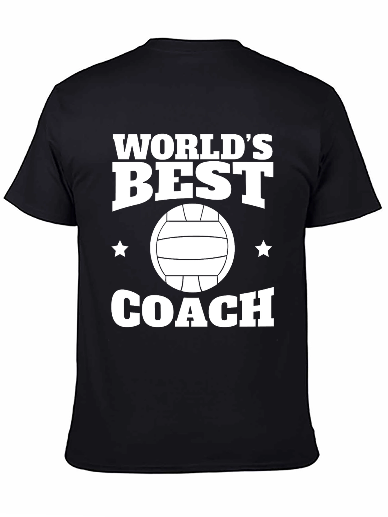 Black World's Best Coach Volleyball T-Shirt view 4