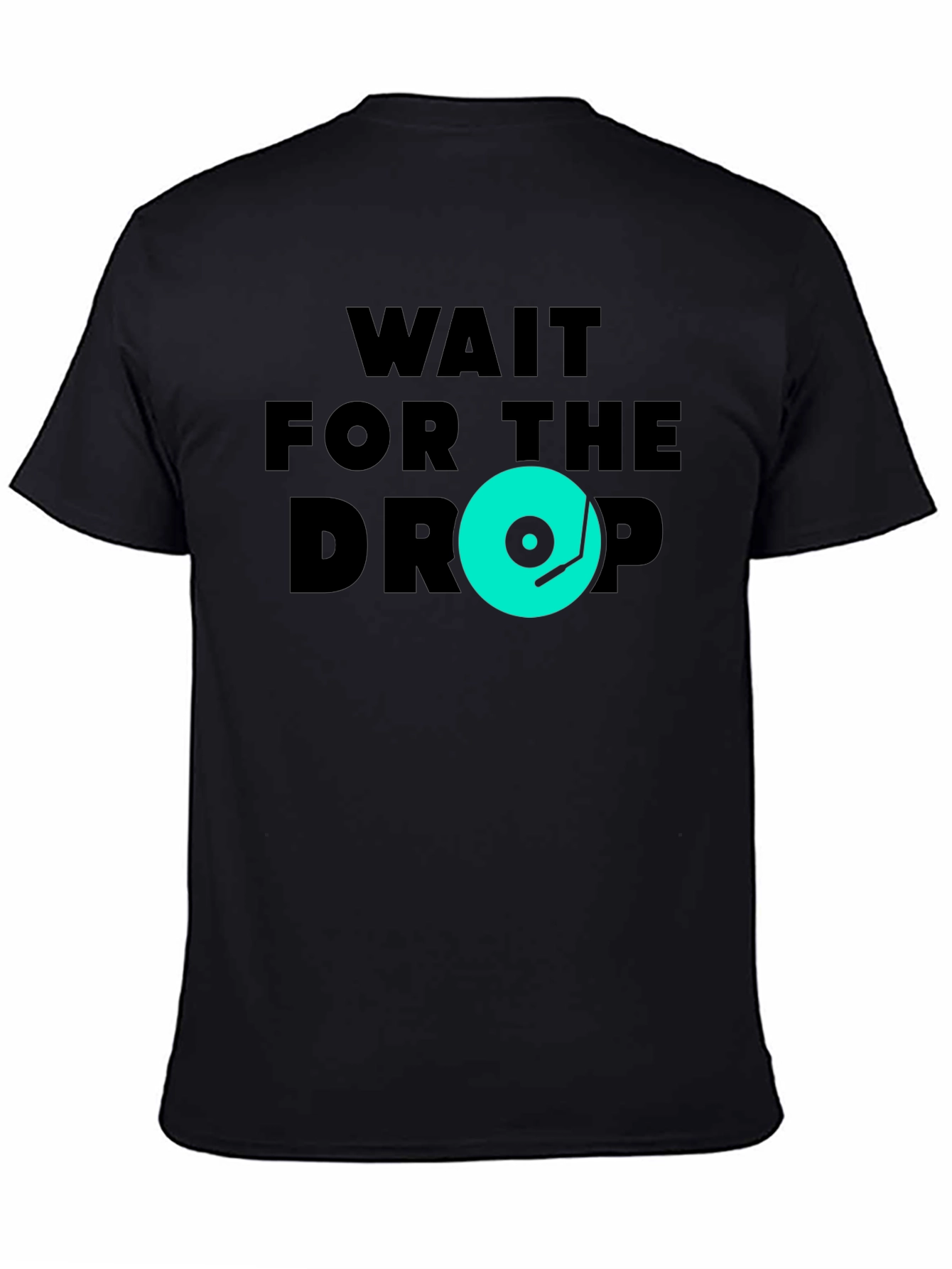 Black Wait for the Drop Graphic Tee view 4