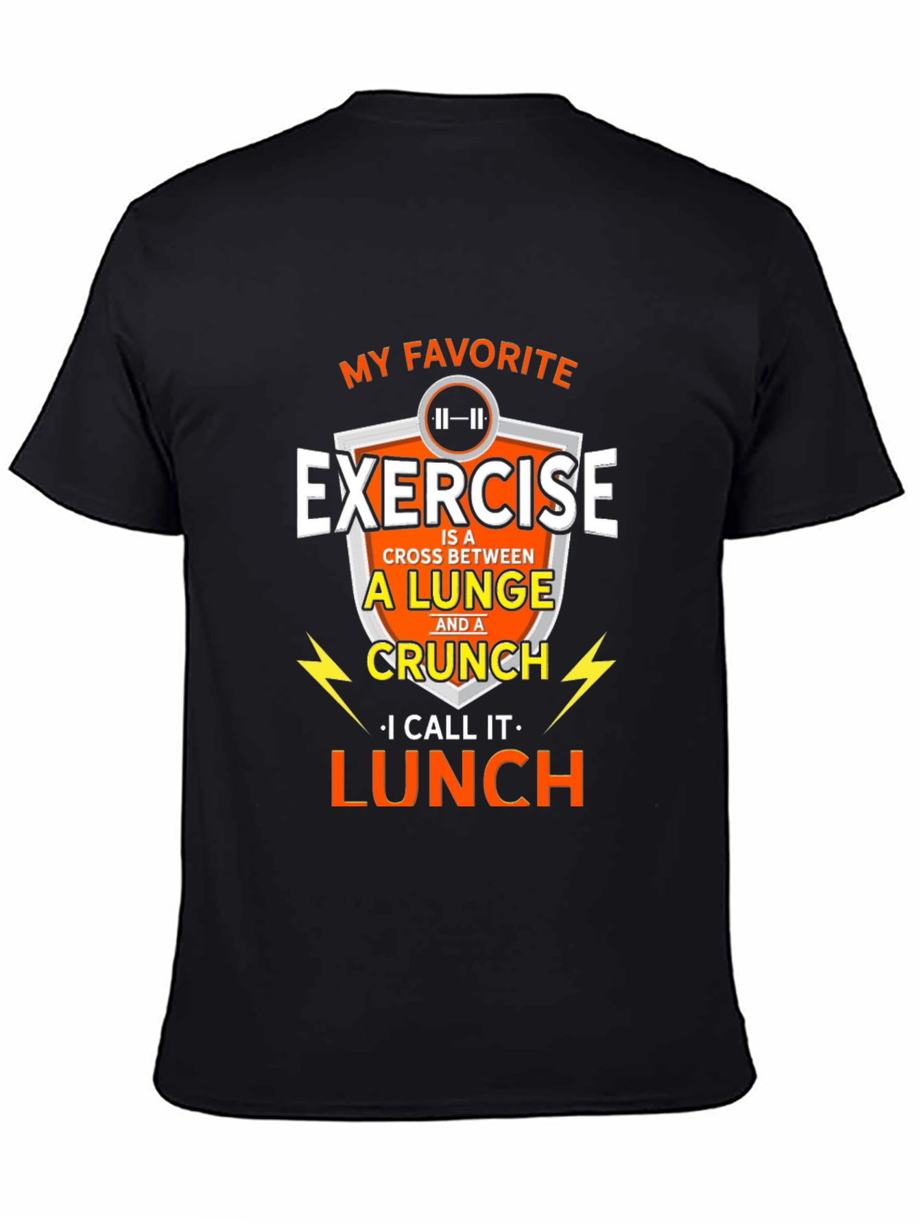 Black My Favorite Exercise T-Shirt - Funny Workout Tee view 4