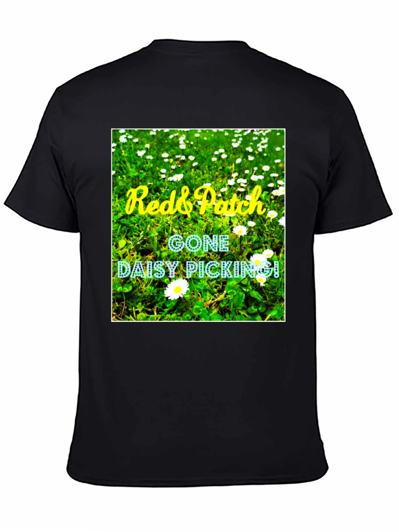 Black Red & Patch Daisy Picking Graphic Tee view 4