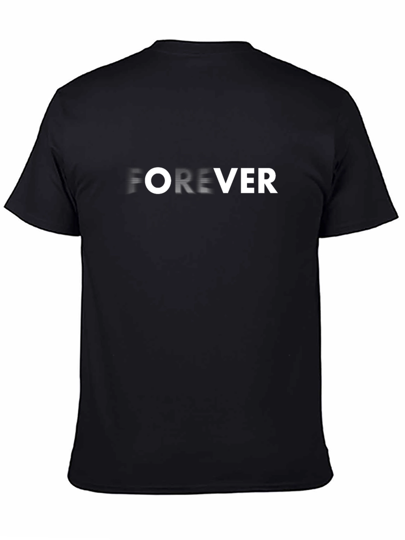 Black Forever Graphic Tee - Black Casual T-Shirt view 4