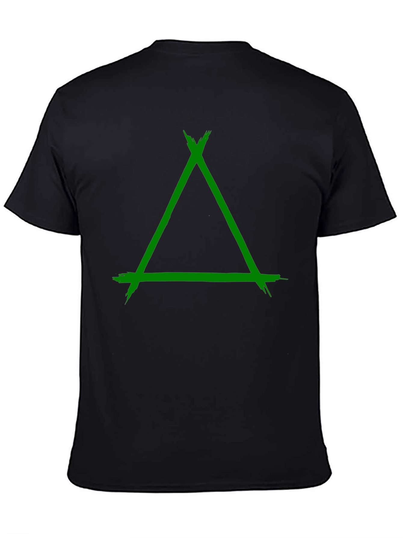 Black Edgy Triangle Graphic Tee - Cool Casual Style view 4