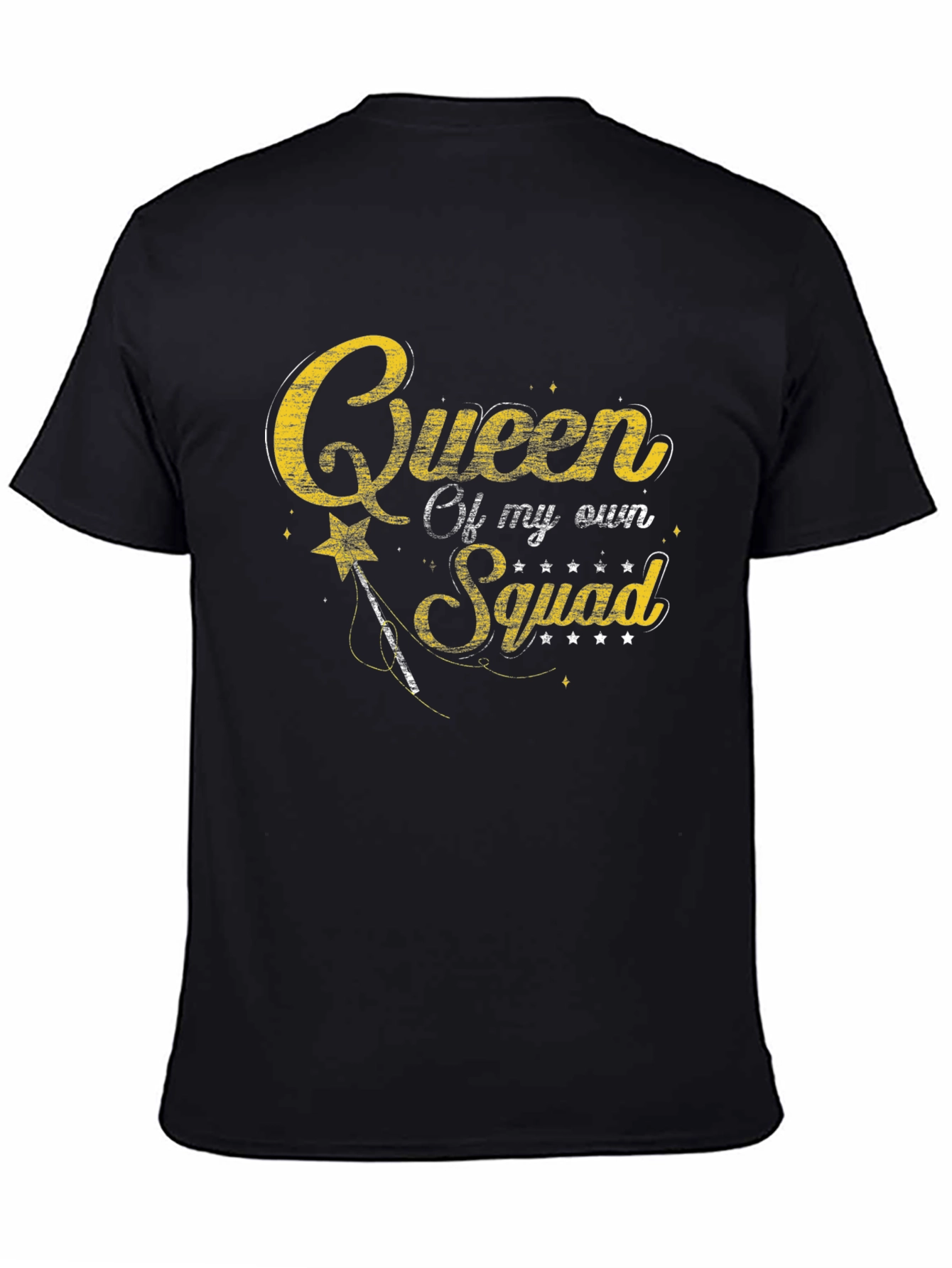 Black Queen of My Own Squad Black T-Shirt view 4