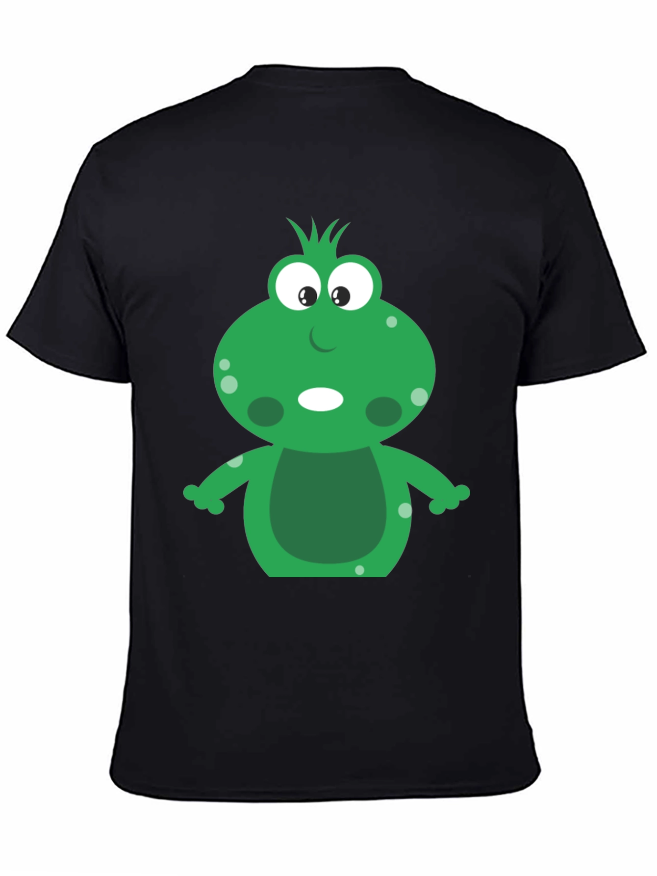 Black Cute Frog Graphic T-Shirt - Unisex view 4