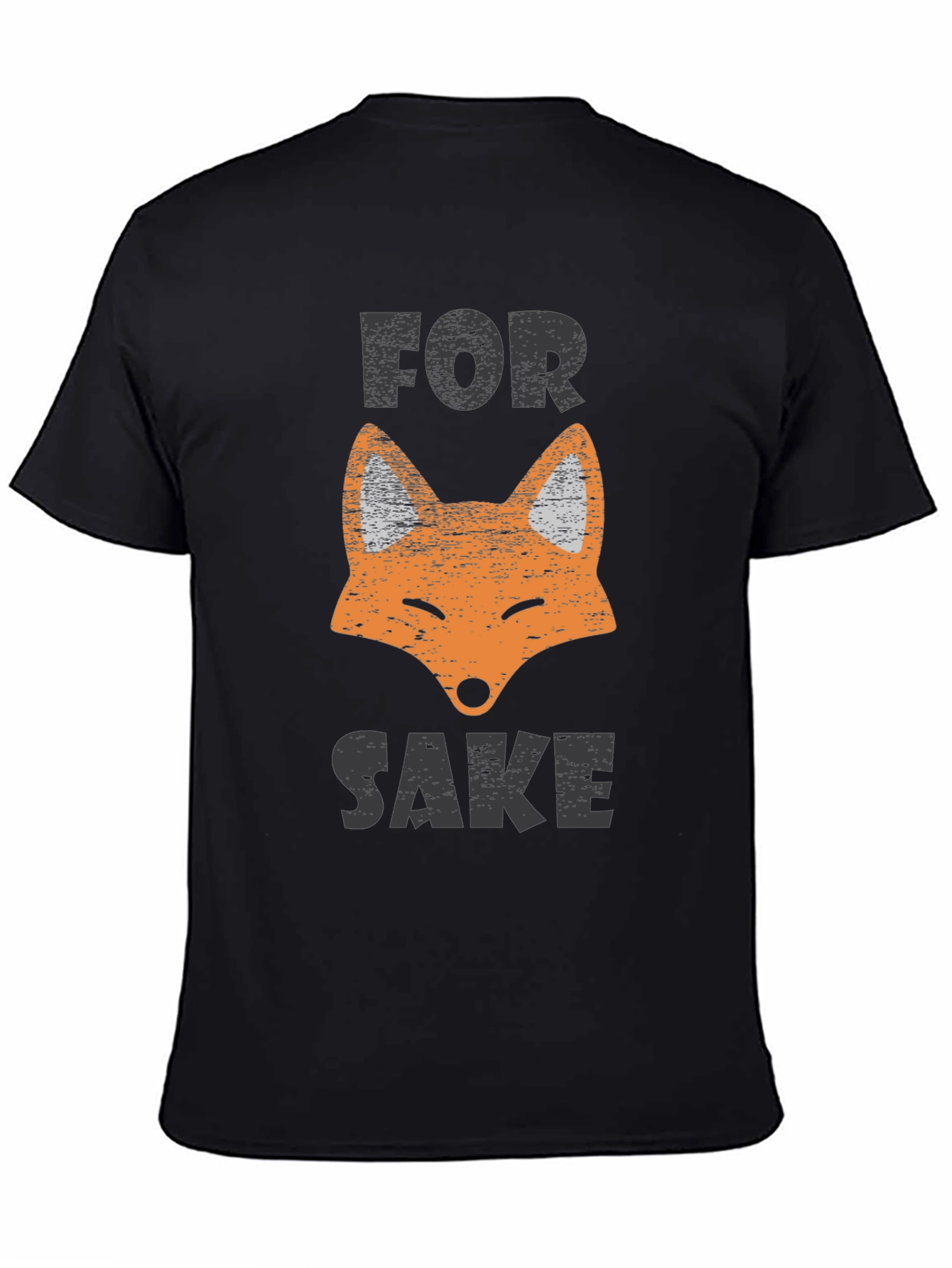Black For Fox Sake T-Shirt - Novelty Graphic Tee view 4