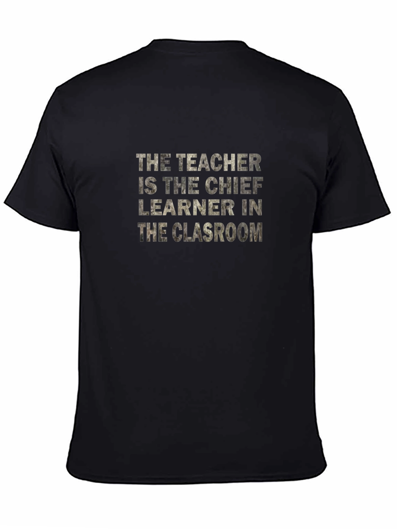 Black Teacher Chief Learner Black Cotton Tee view 4