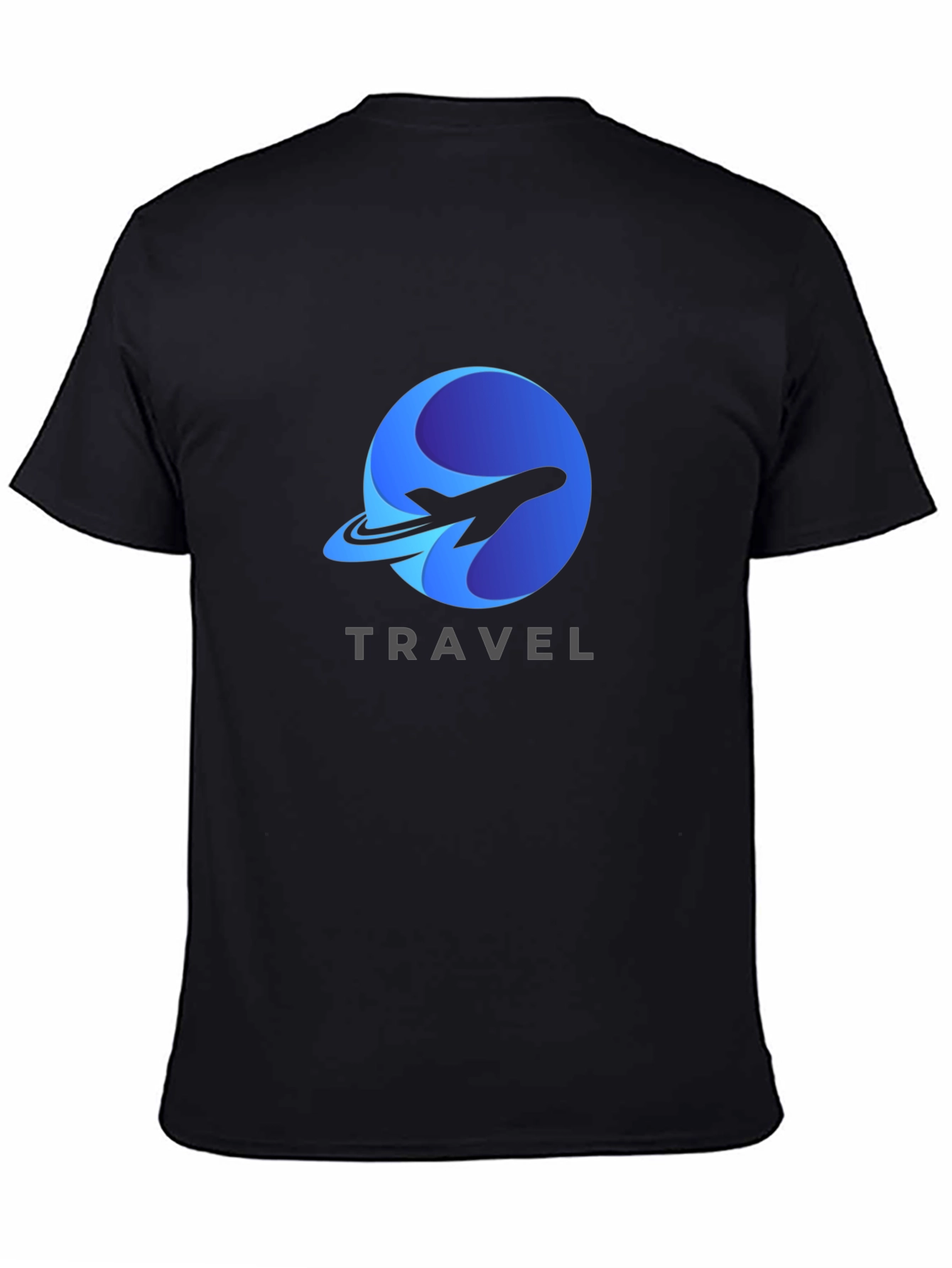 Black Travel Adventure Black T-Shirt view 4