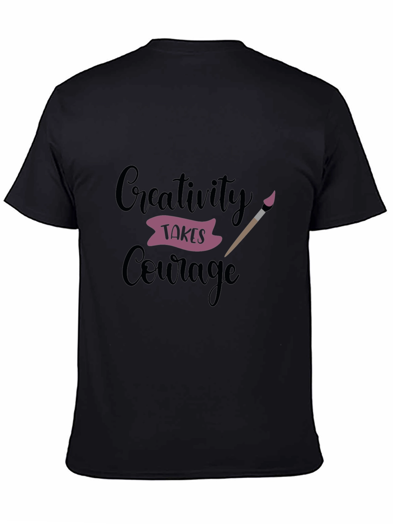 Black Creativity Takes Courage Black Graphic Tee view 4