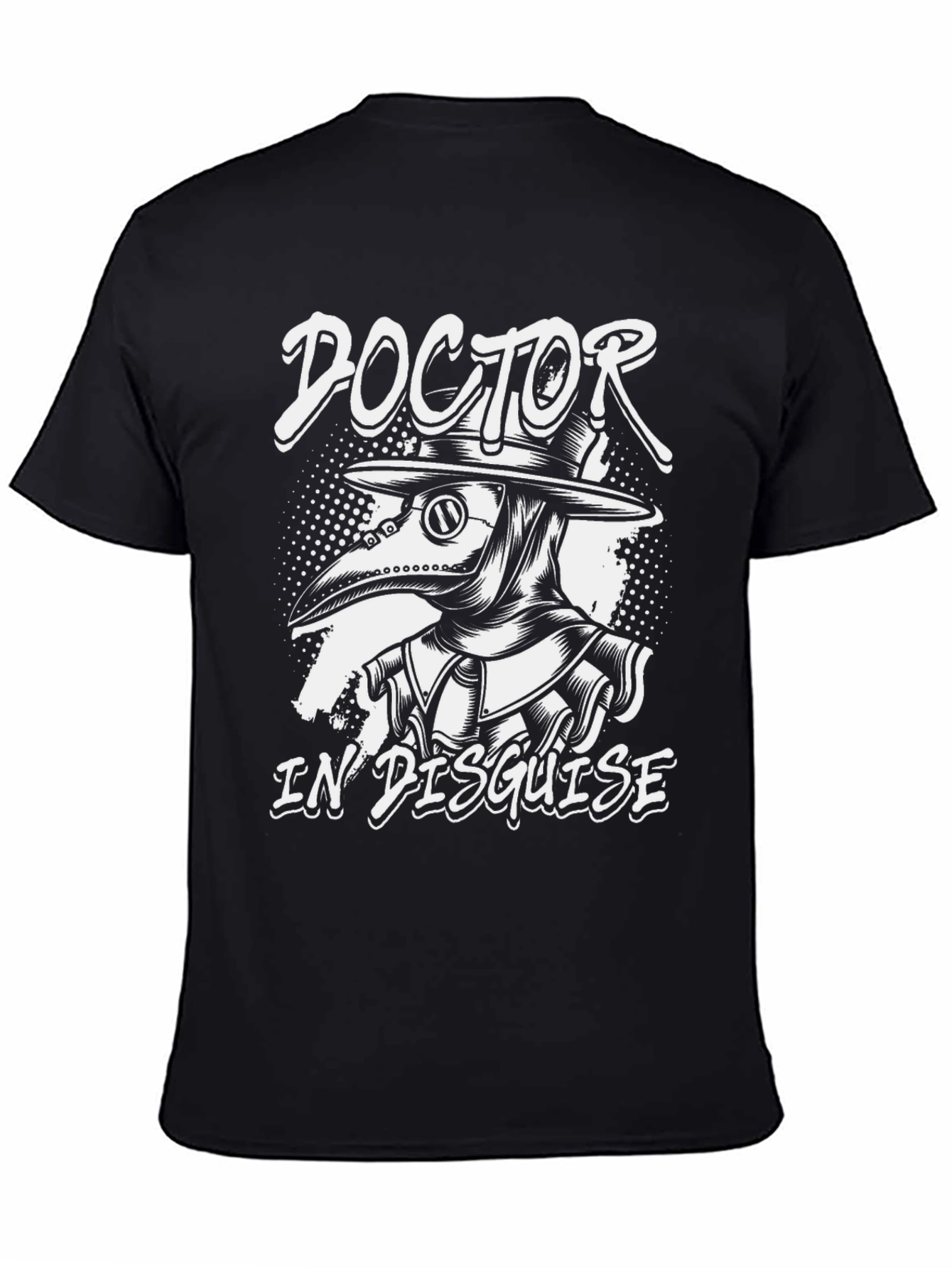 Black Doctor In Disguise Plague Doctor Graphic Tee view 4