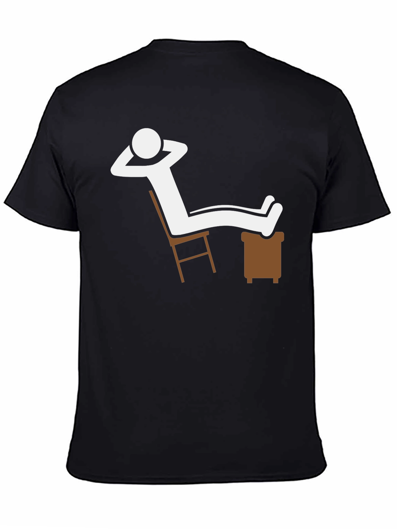 Black Relaxing Stick Figure T-Shirt - Casual Comfort view 4