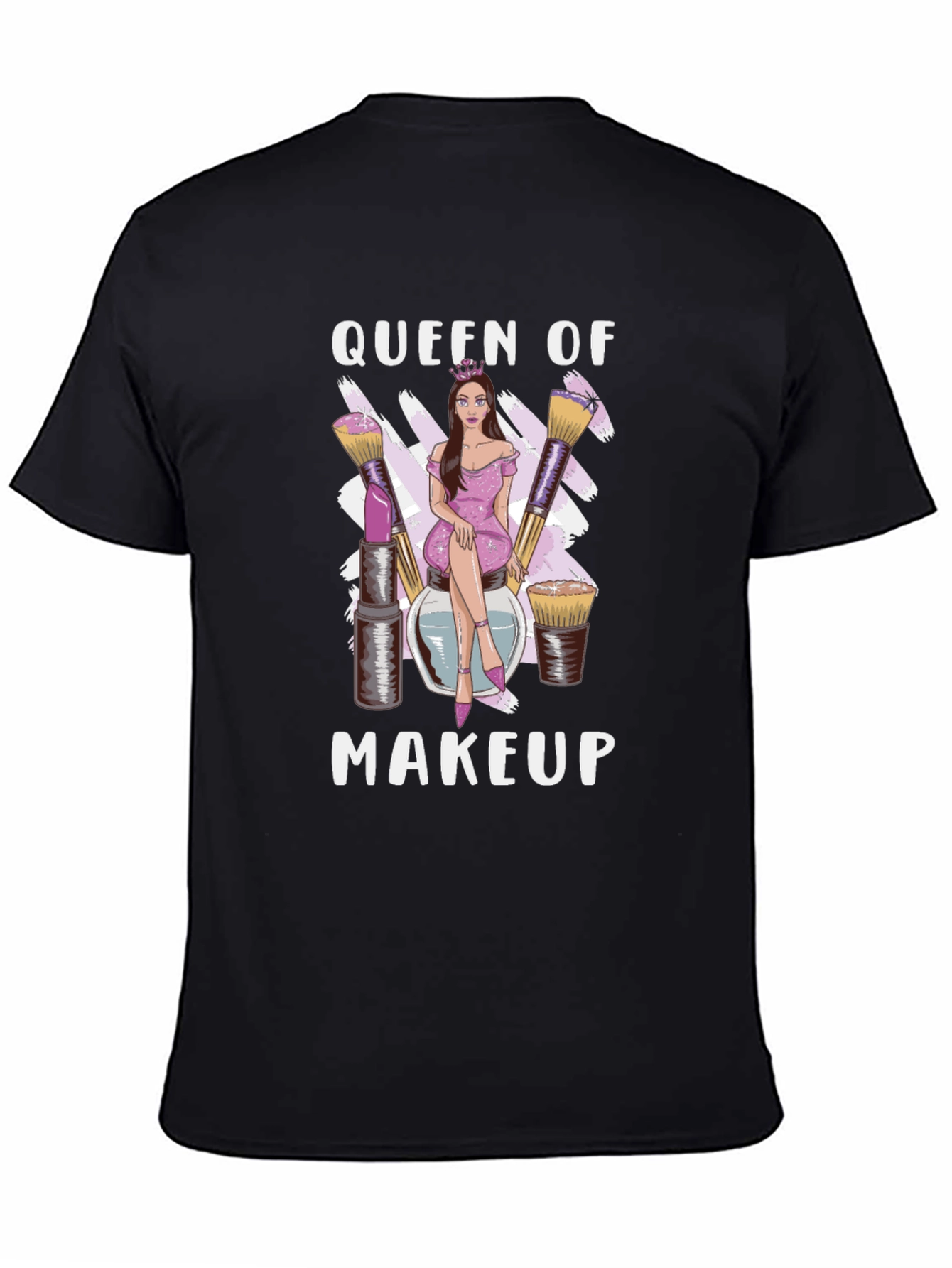 Black Queen of Makeup T-Shirt view 4