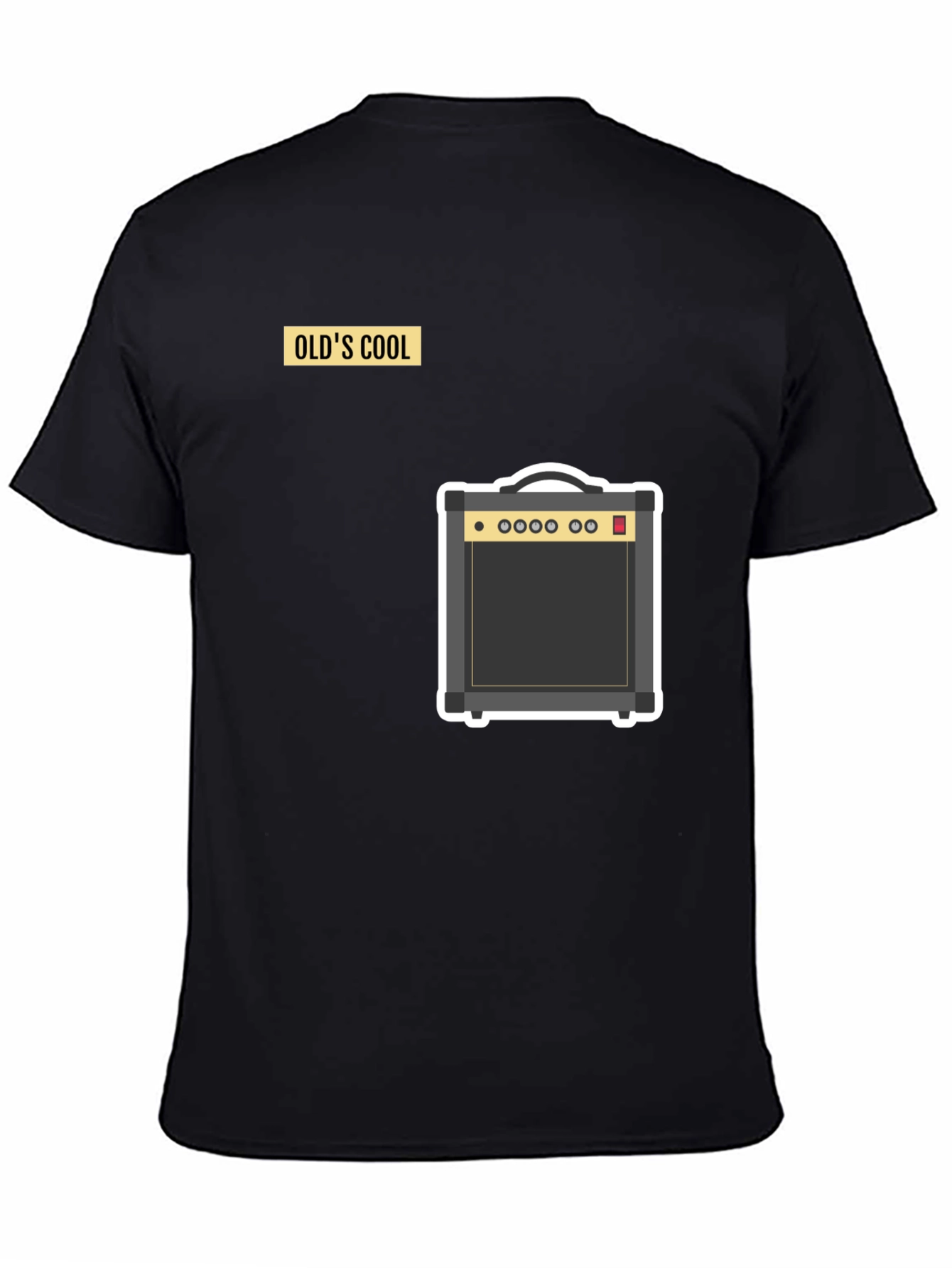 Black Old's Cool Amplifier Graphic Tee view 4