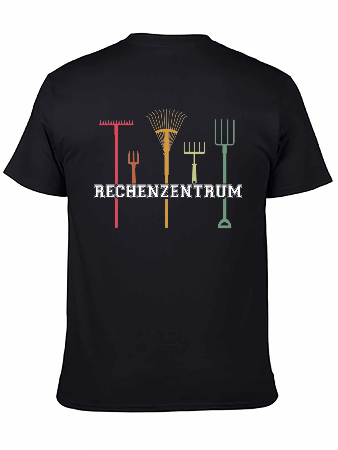 Black Rechenzentrum Gardening T-Shirt - Black view 4
