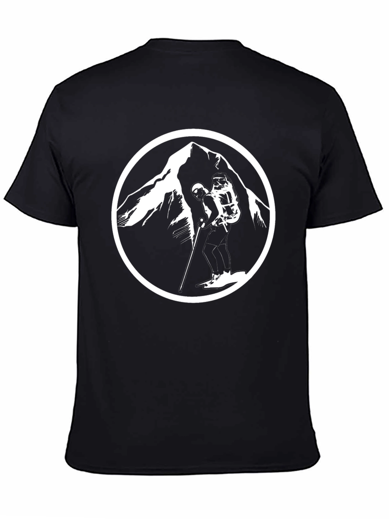 Black Mountain Hiker Graphic Tee - Black Crew Neck view 4