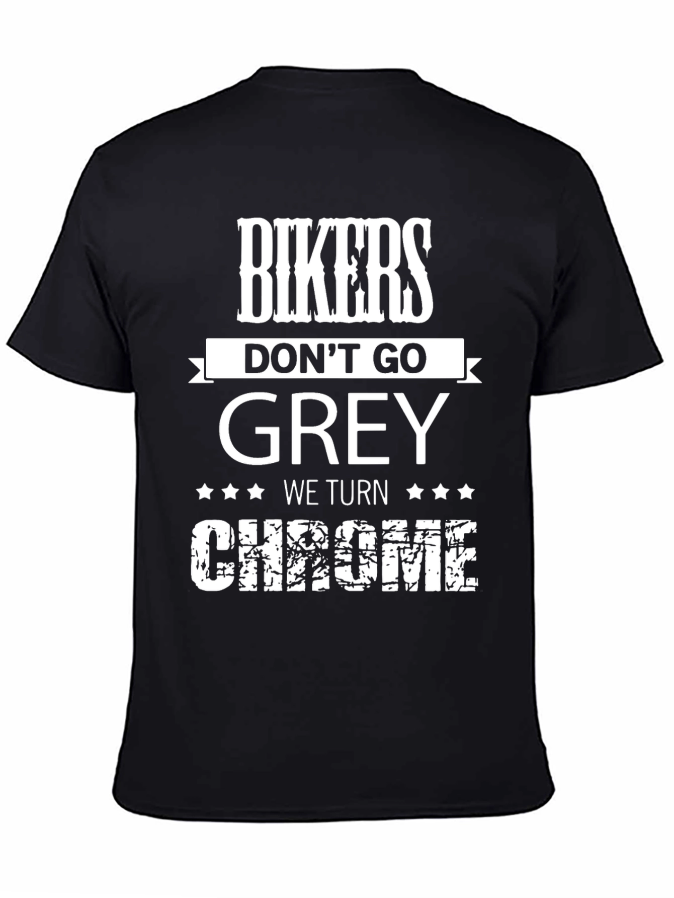 Black Biker's "Turn Chrome" Graphic T-Shirt - Black view 4