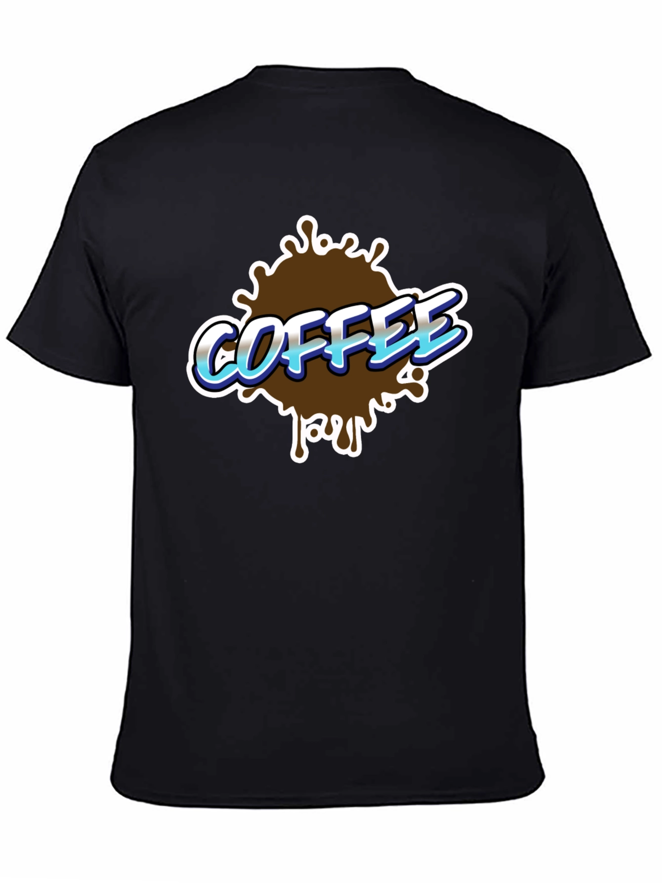 Black Coffee Splash Graphic T-Shirt - Black view 4
