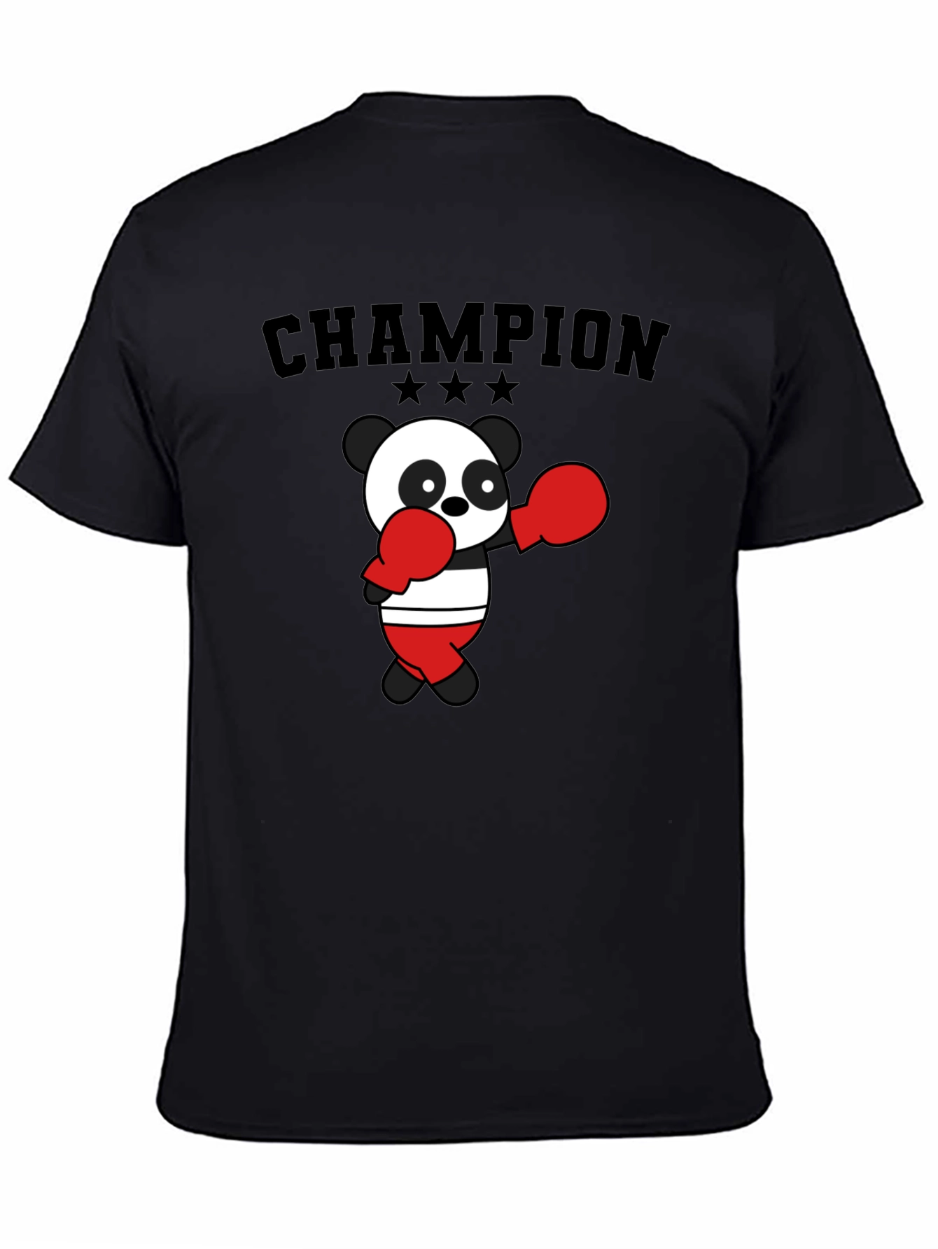 Black Champion Panda Boxing T-Shirt view 4