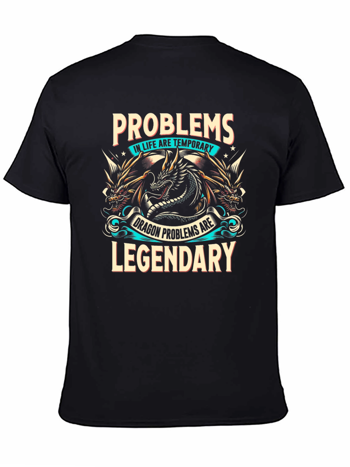 Black Dragon Problems Legendary Graphic Tee view 4