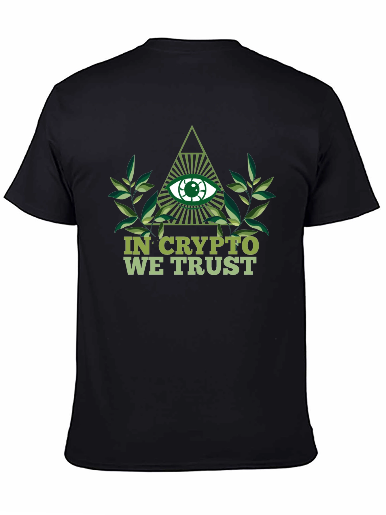 Black Crypto Trust T-Shirt - Illuminati Eye Design view 4