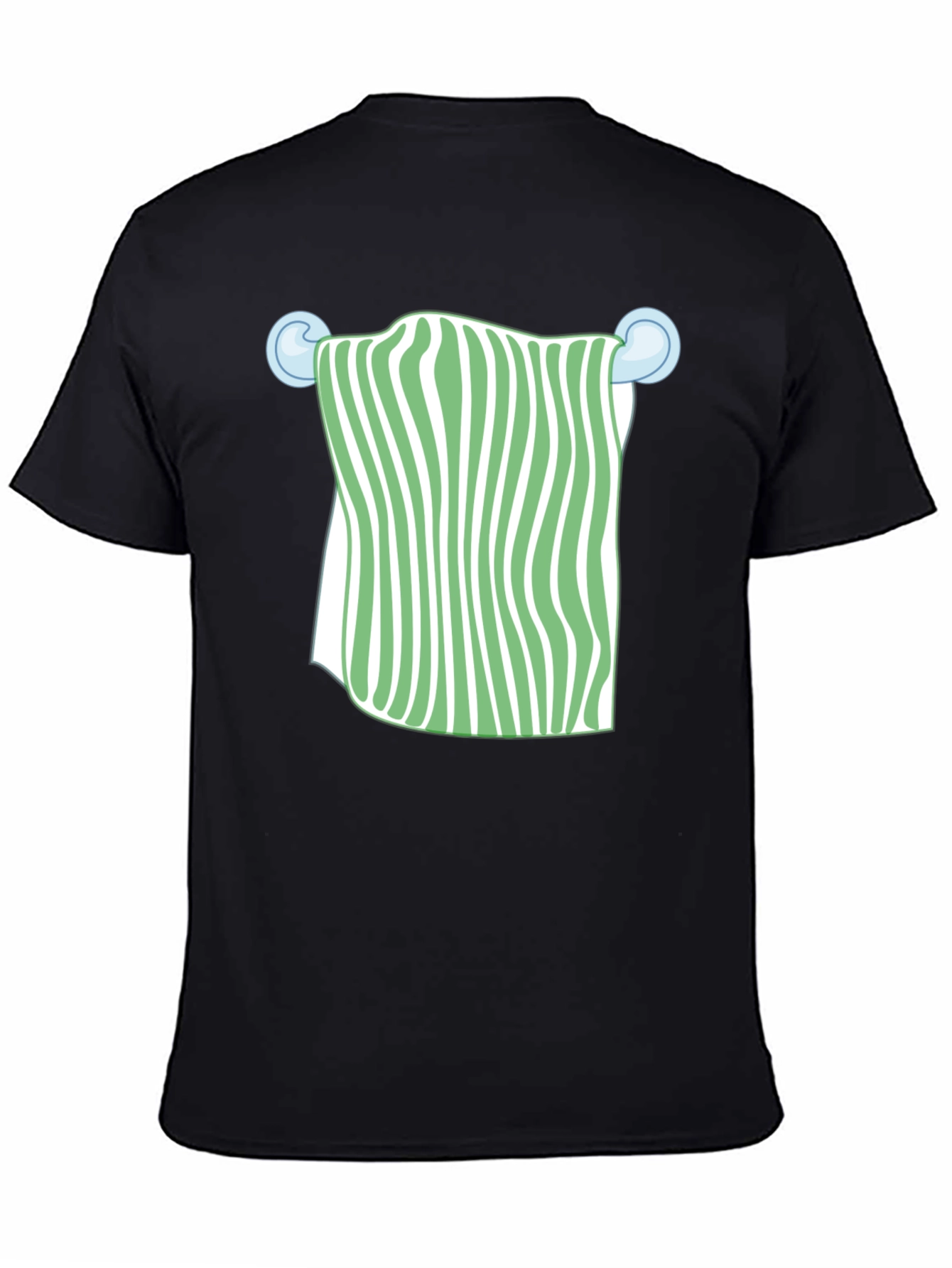 Black Striped Towel Graphic T-Shirt | Trendy Casual Wear view 4