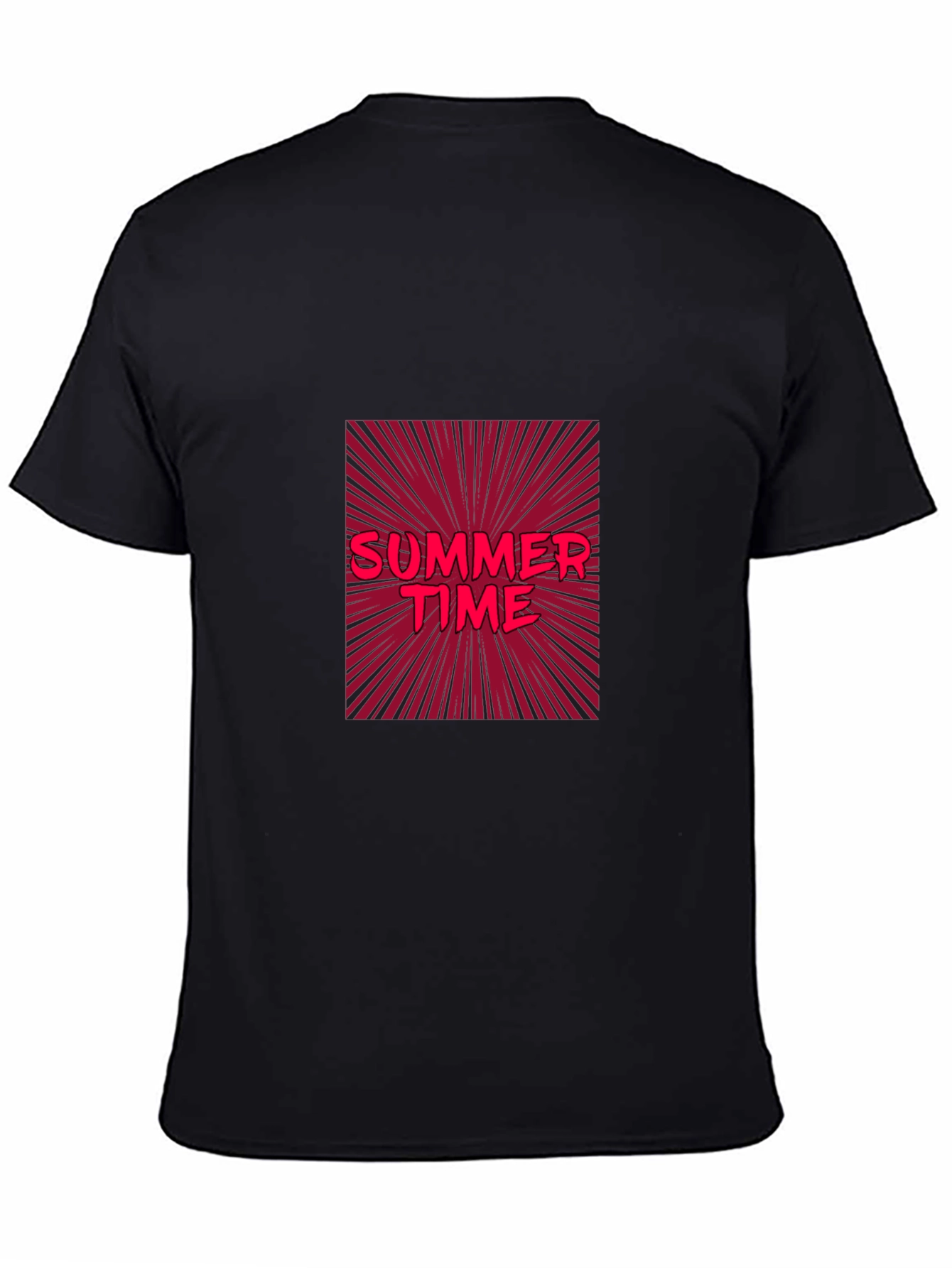 Black Summer Time Graphic Tee - Bold & Stylish view 4