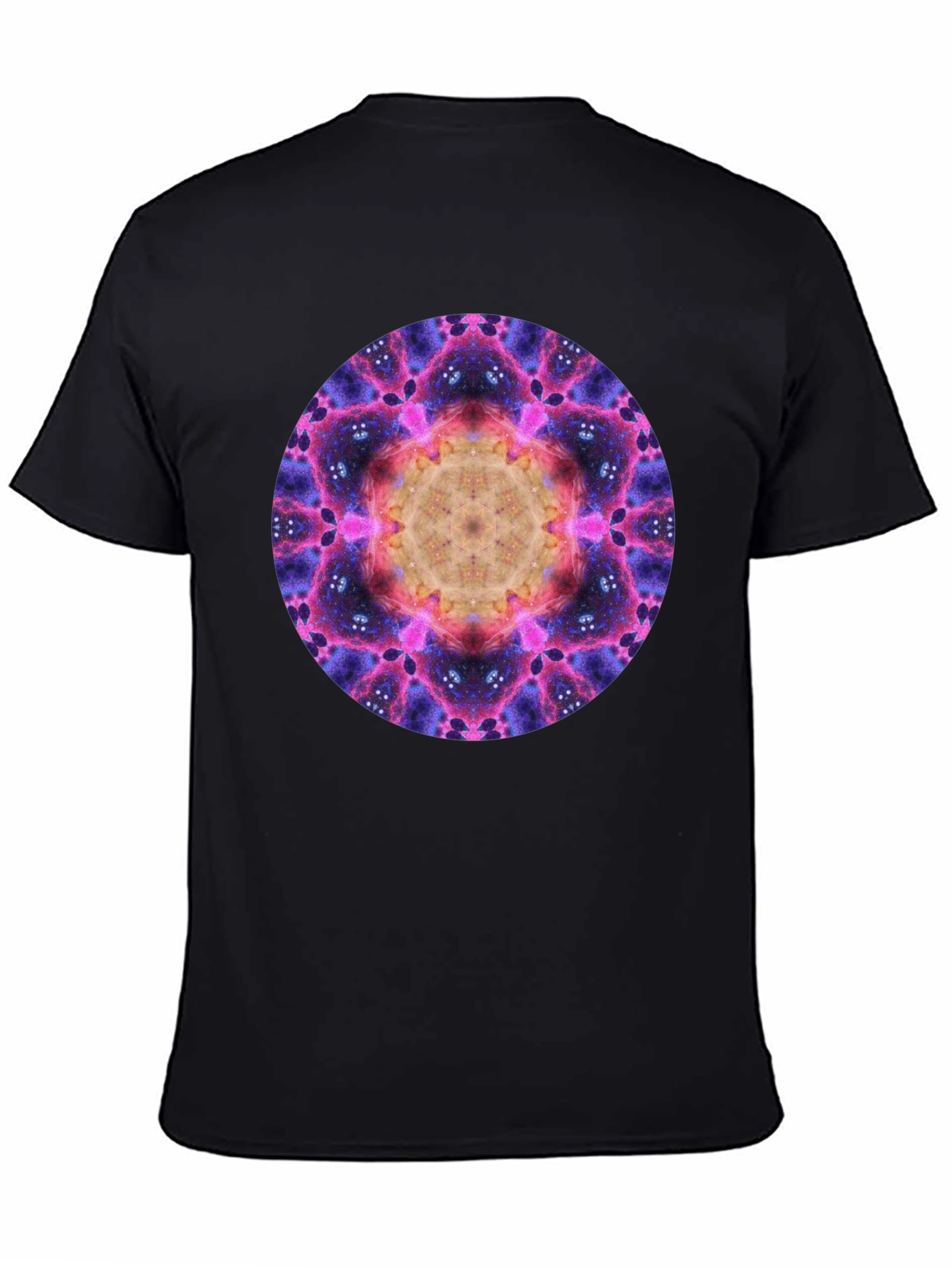 Black Cosmic Mandala Graphic Tee - Black view 4