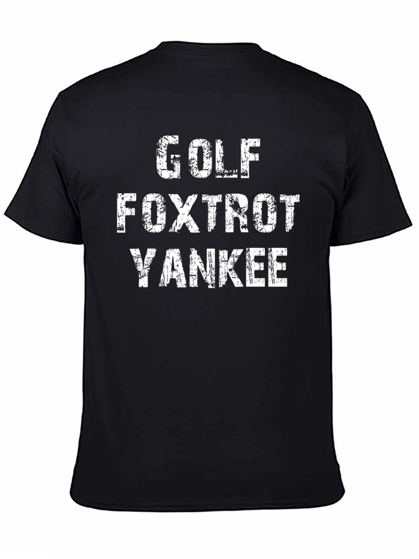 Black Golf Foxtrot Yankee Graphic Tee view 4