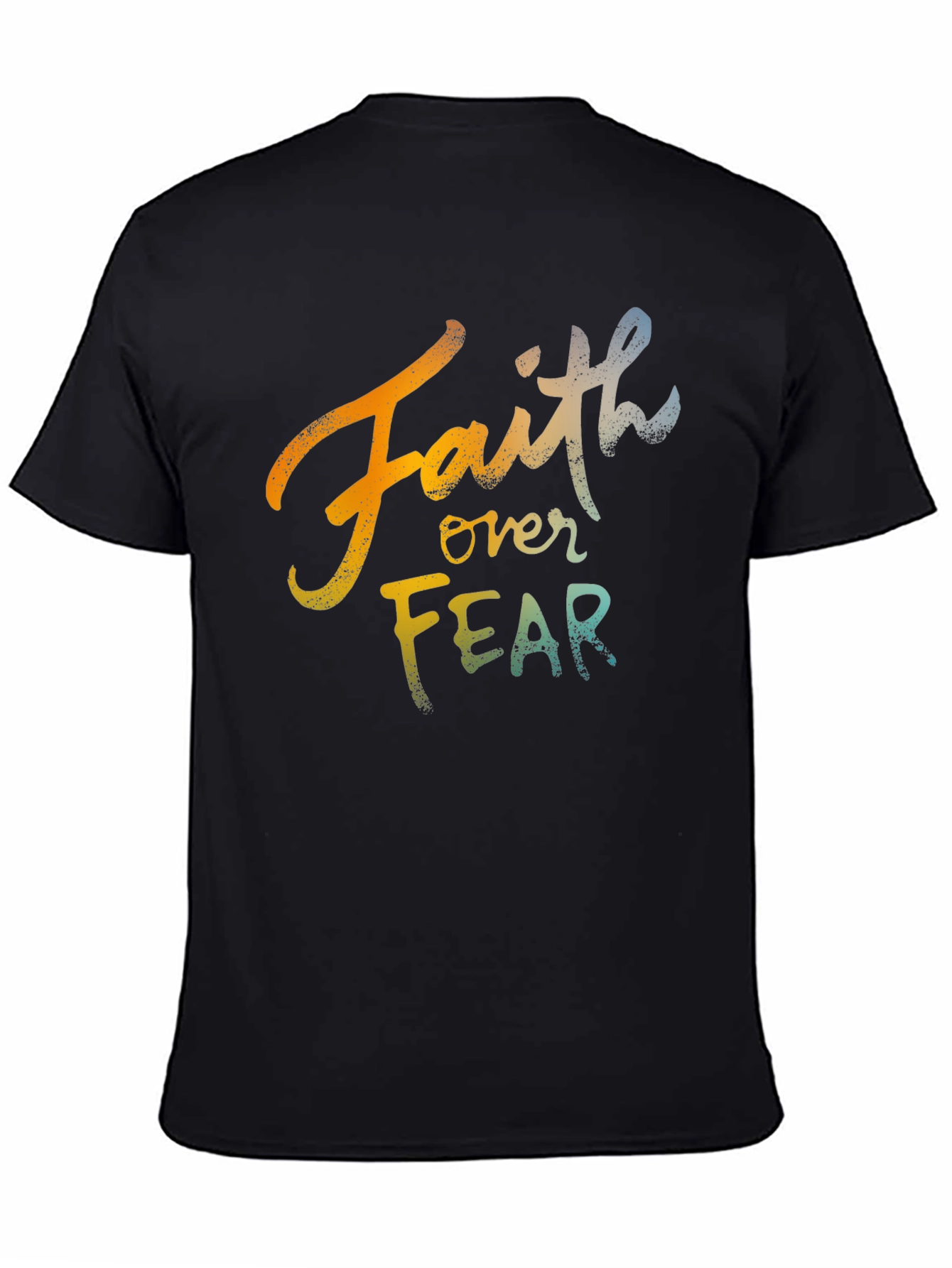 Black Faith Over Fear Graphic T-Shirt view 4