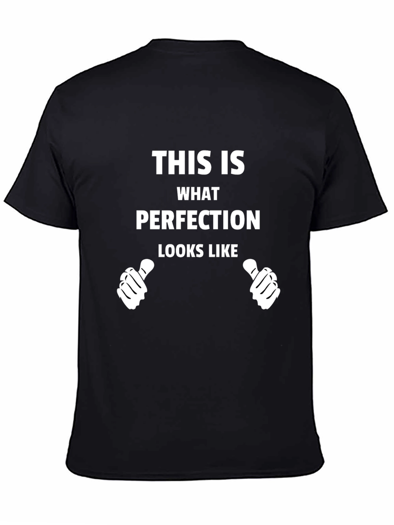 Black Perfection Graphic Tee - Novelty T-Shirt view 4