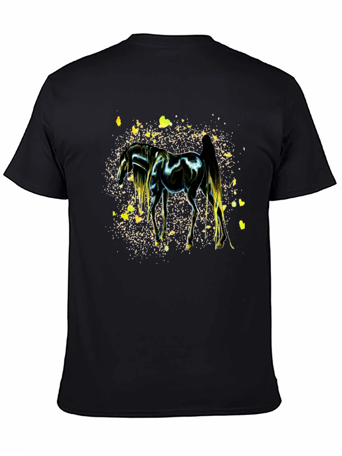 Black Horse Graphic Black Tee view 4