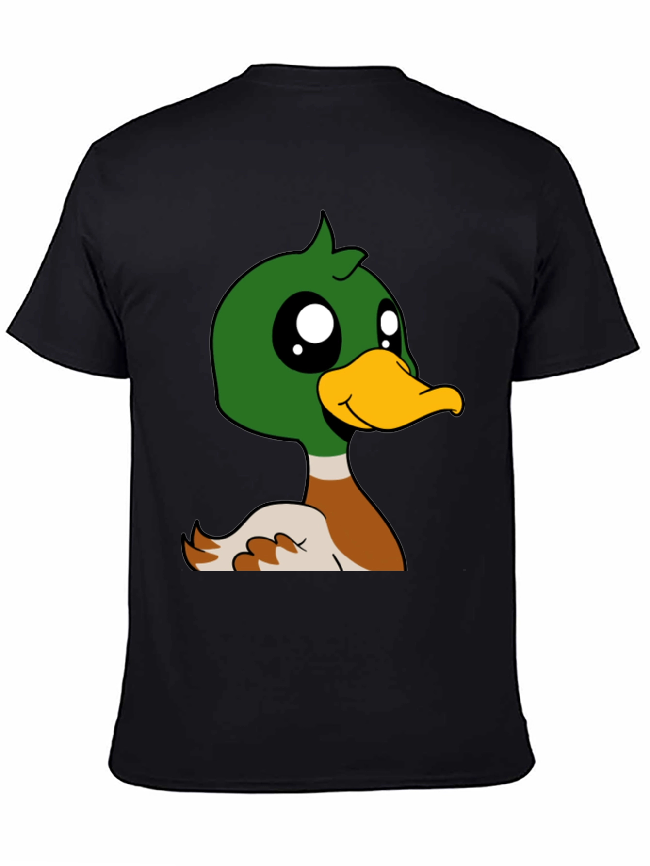 Black Duck Cartoon Graphic Black T-Shirt view 4