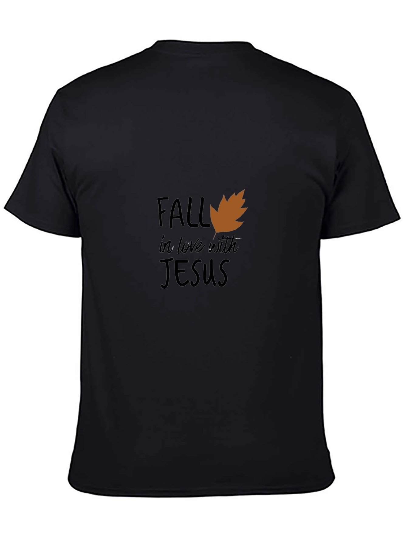 Black Fall In Love With Jesus T-Shirt view 4