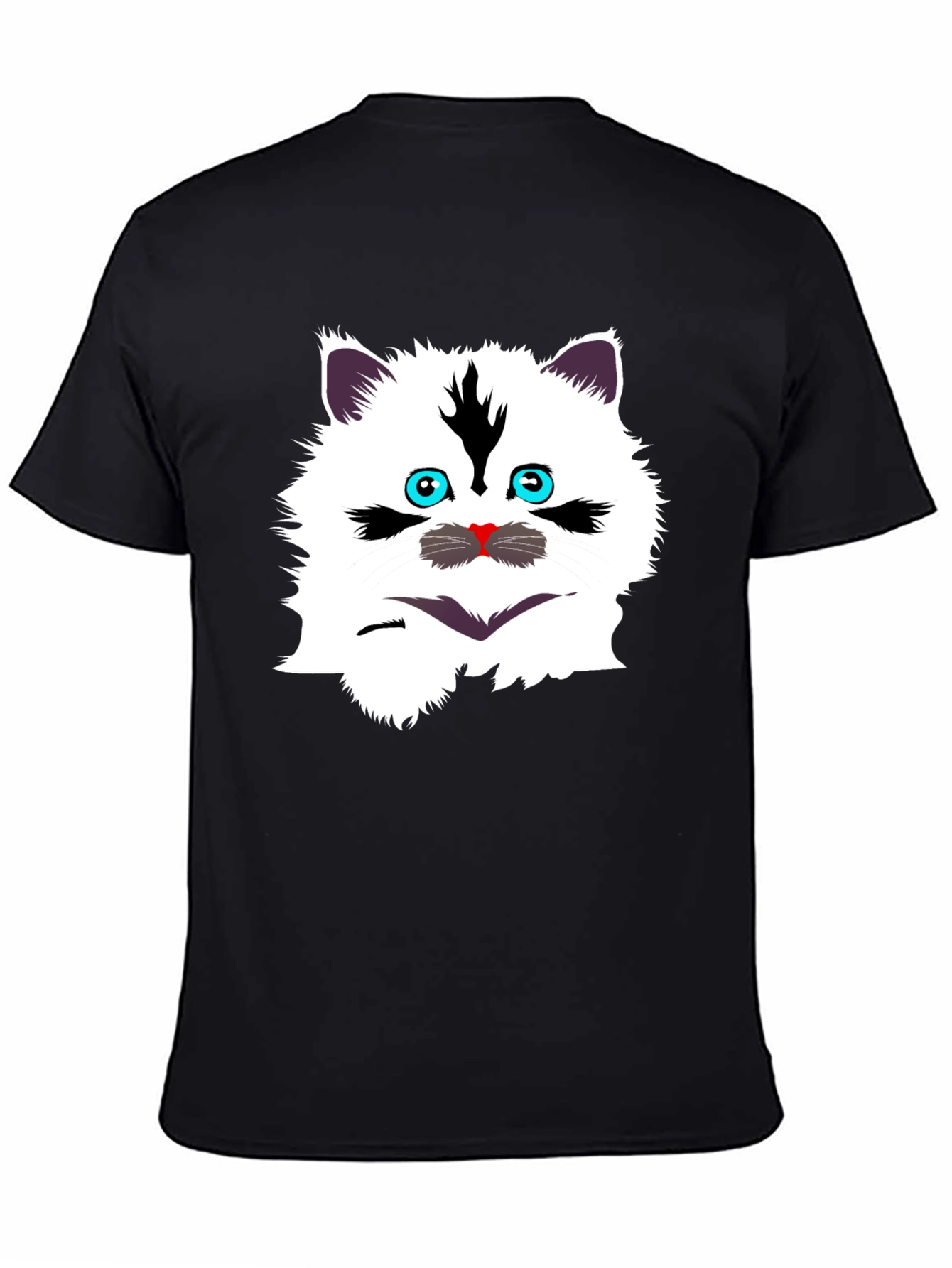 Black Funny Cat Graphic Tee - Black T-Shirt view 4