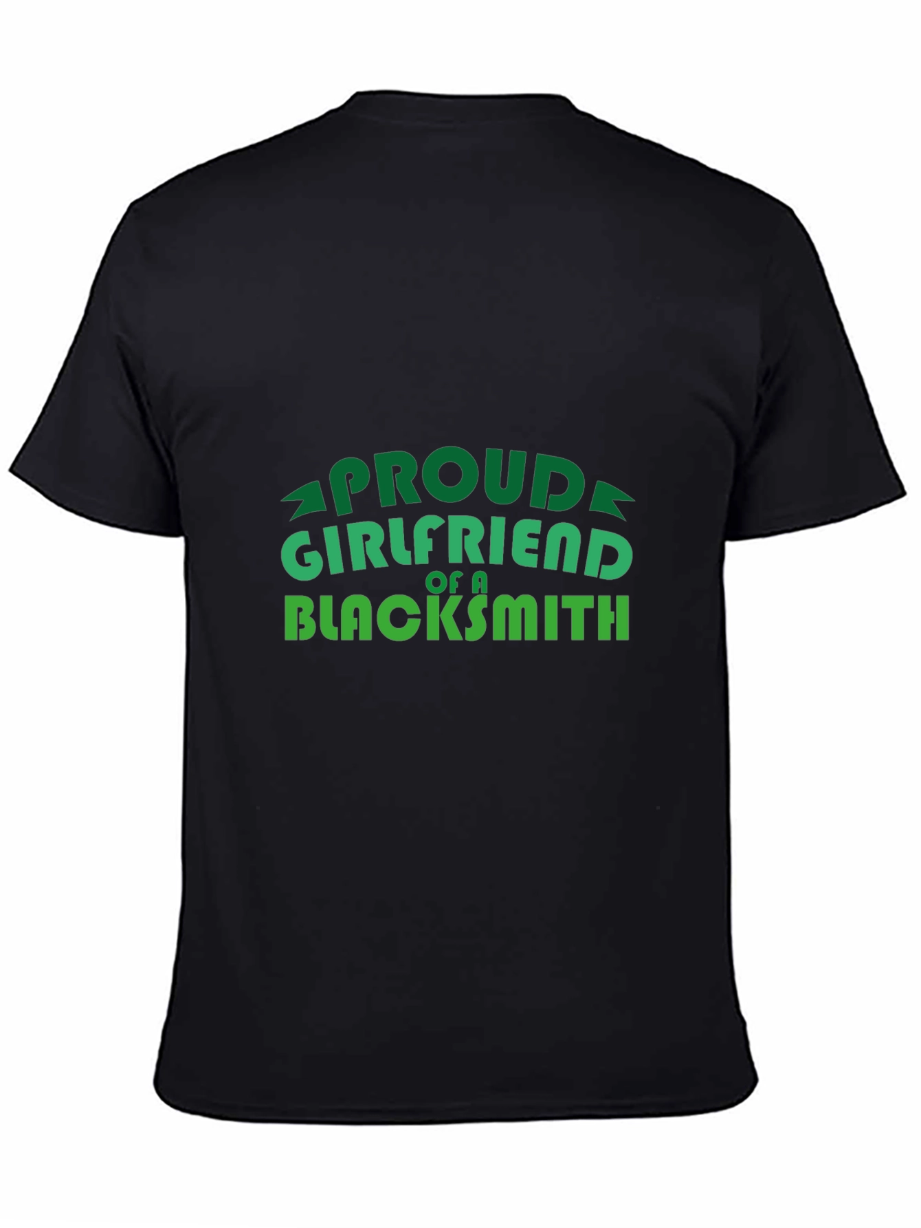 Black Proud Girlfriend of a Blacksmith T-Shirt view 4
