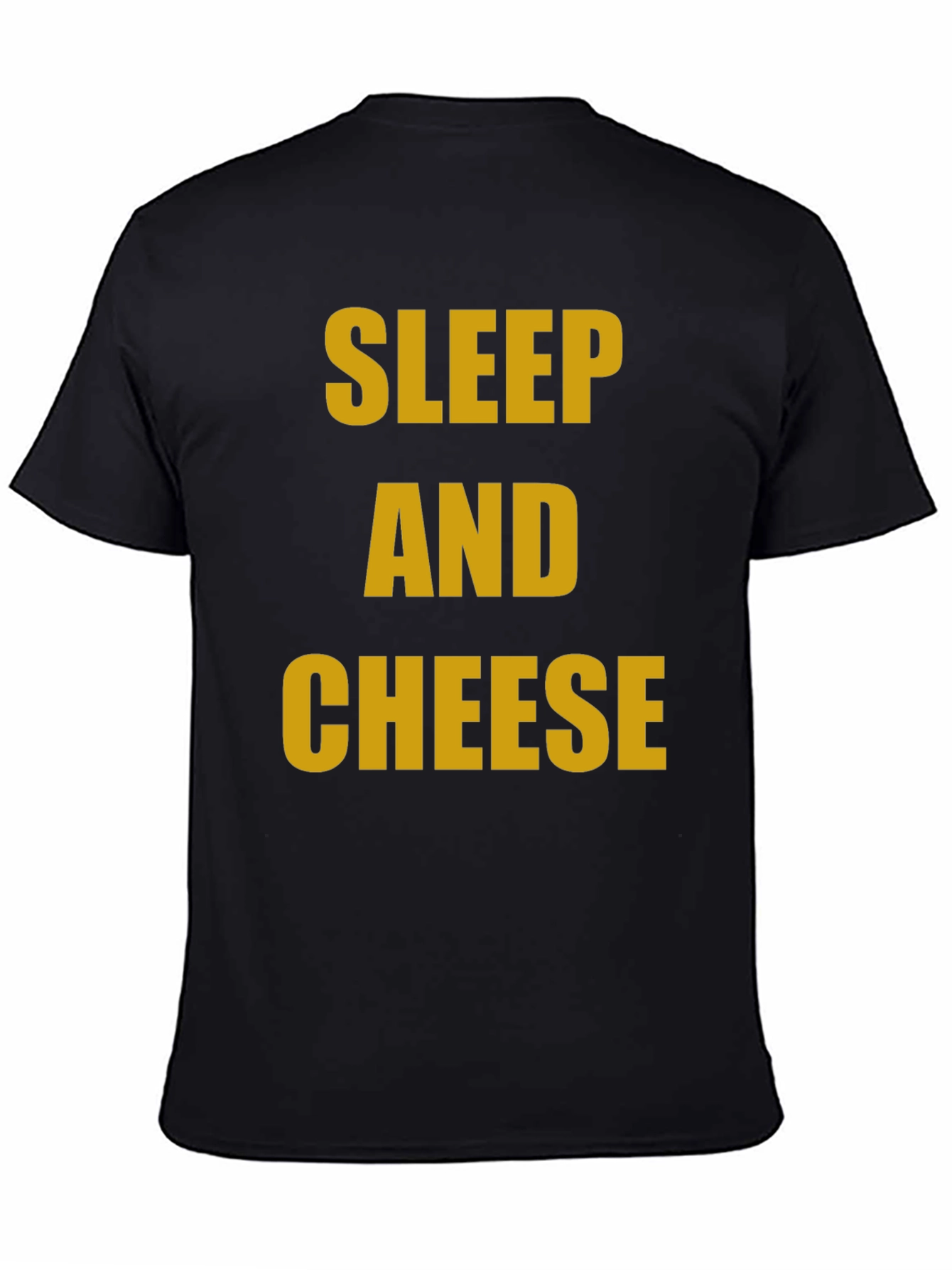Black Sleep and Cheese Graphic Tee - Novelty T-Shirt view 4