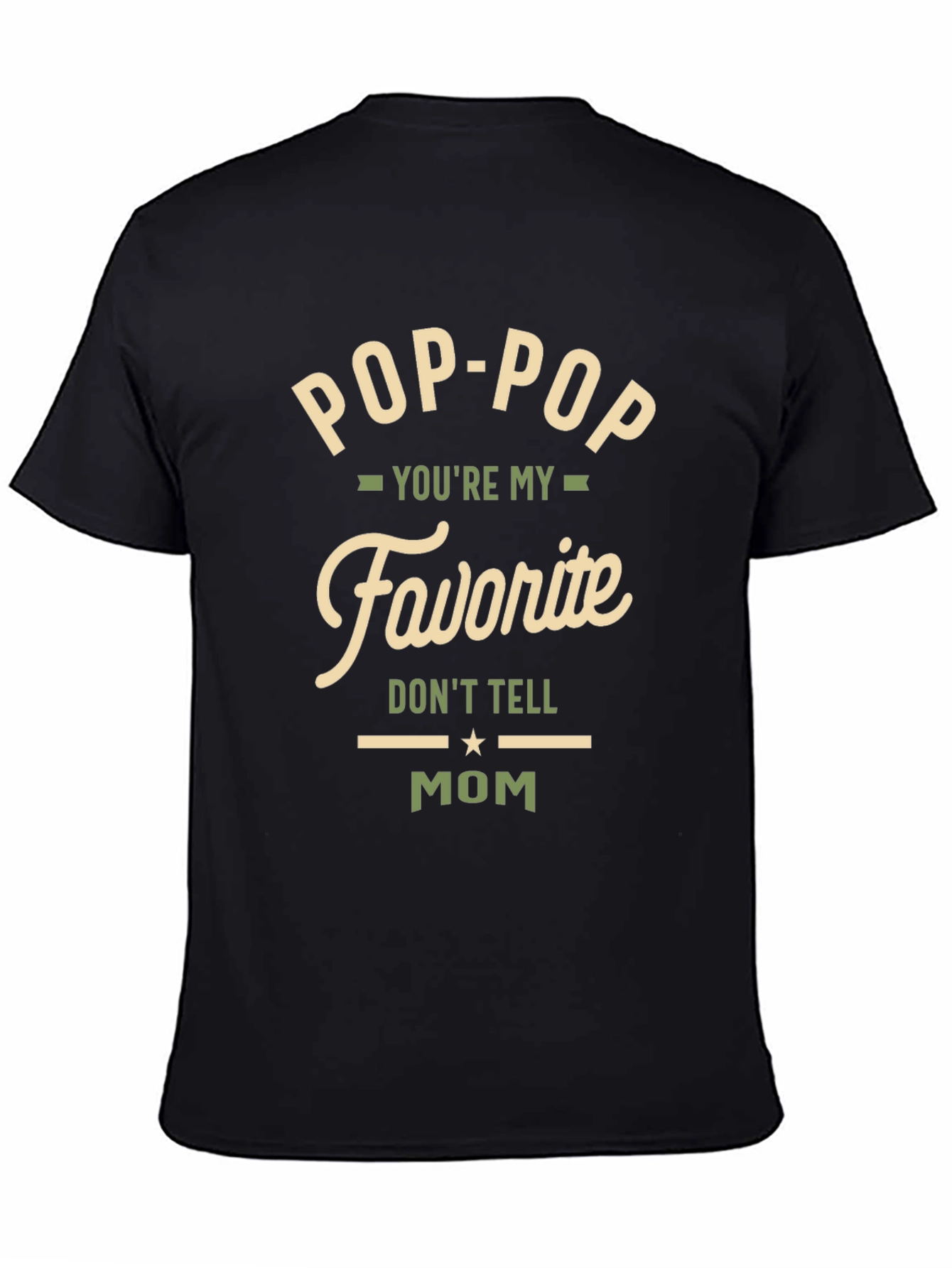Black Pop-Pop You're My Favorite T-Shirt view 4