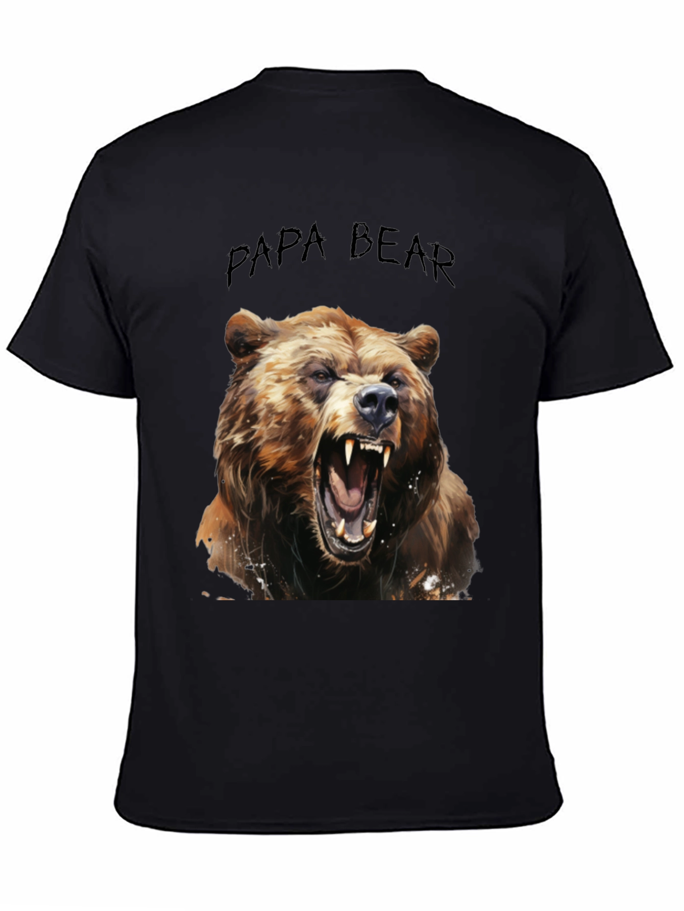 Black Papa Bear Graphic T-Shirt view 4