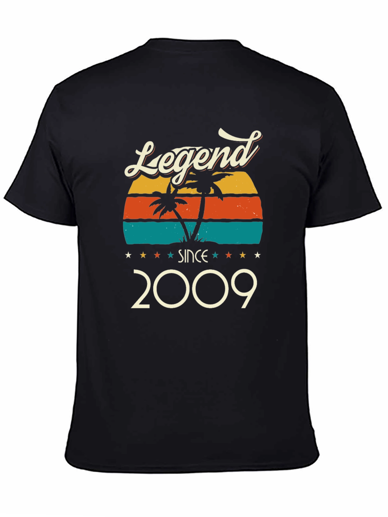 Black Legend Since 2009 Retro Graphic T-Shirt view 4
