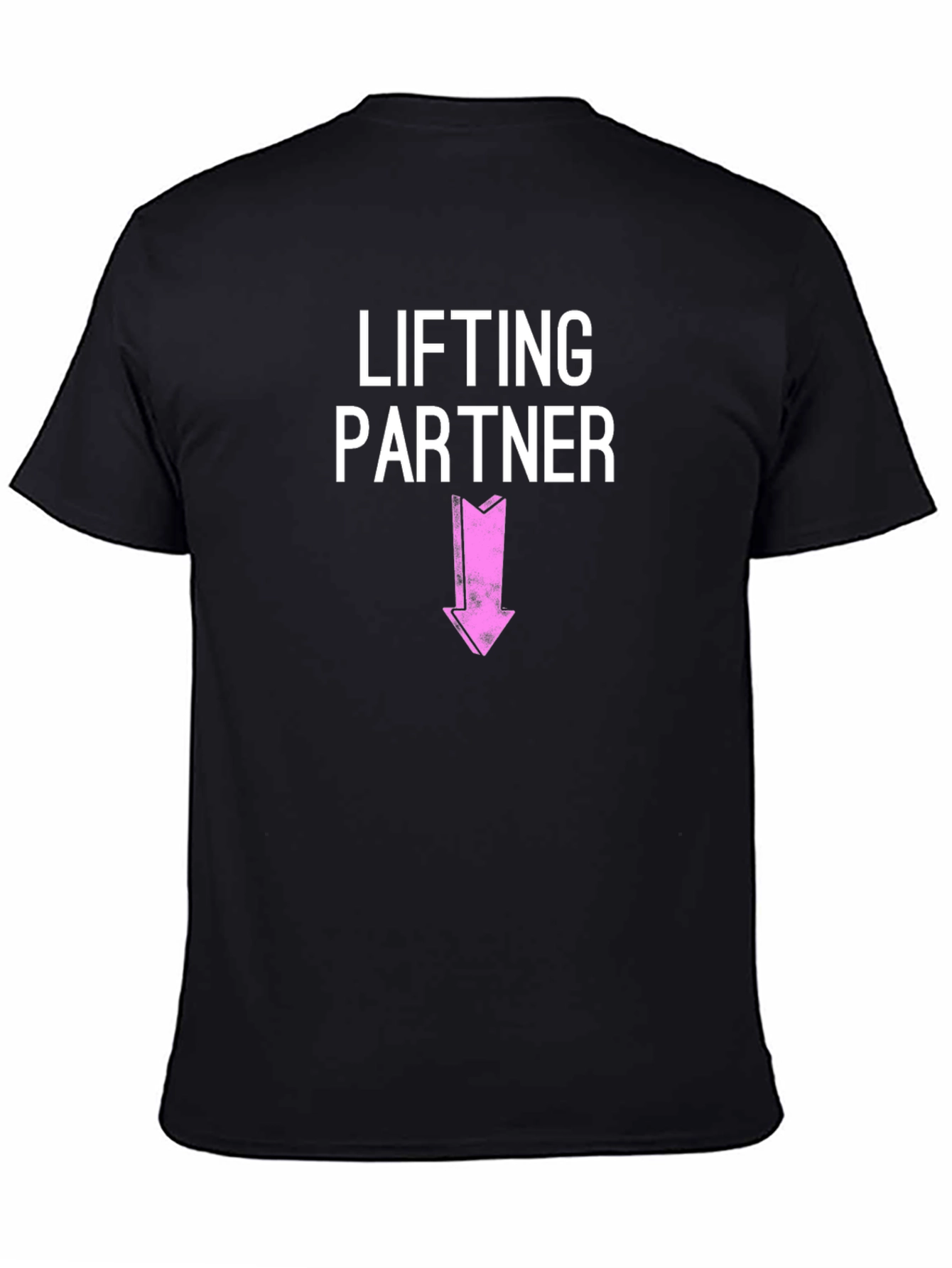 Black Lifting Partner Funny Graphic T-Shirt view 4