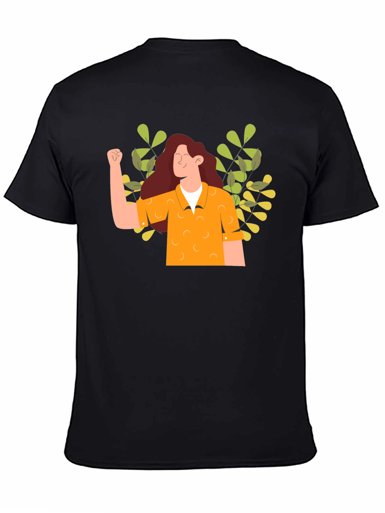 Black Empowered Woman Graphic Tee - Black view 4
