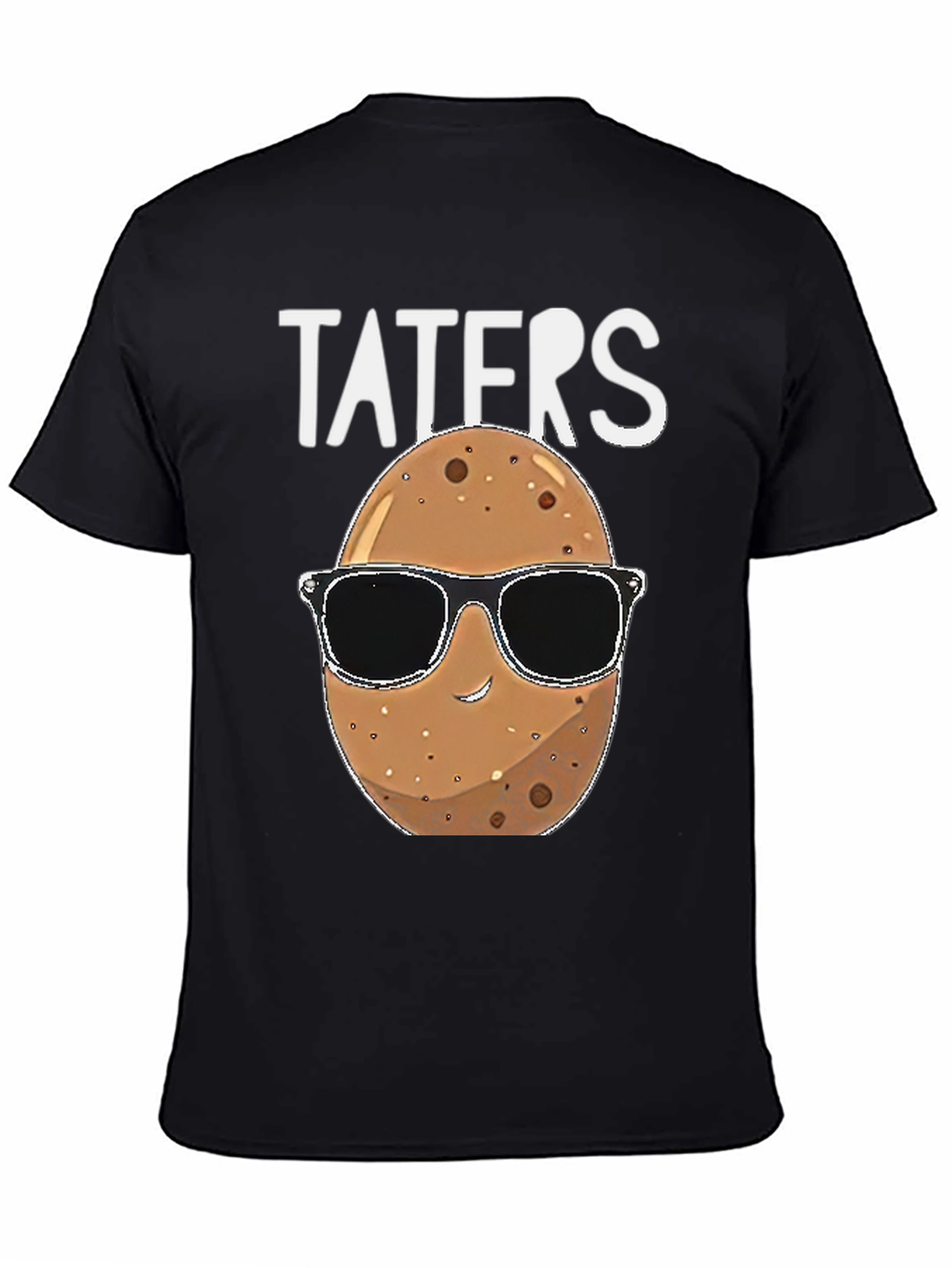 Black Taters Graphic Tee - Funny Potato Sunglasses Shirt view 4