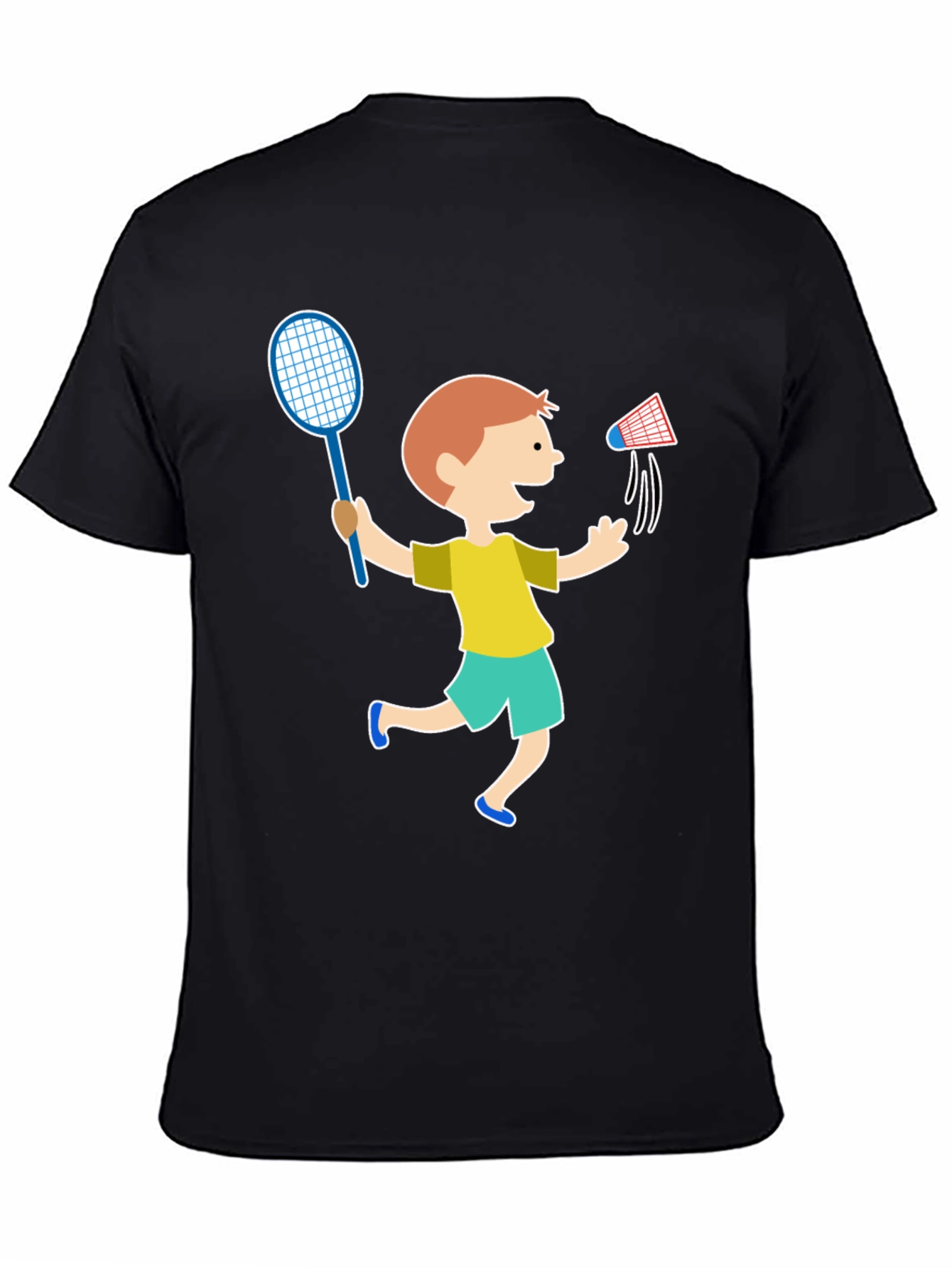 Black Boy's Badminton T-Shirt view 4