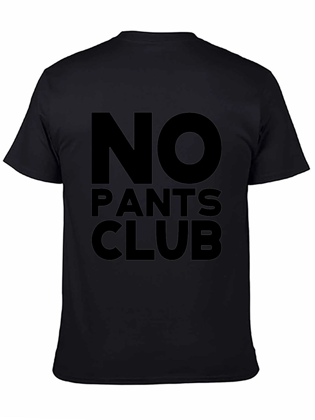 Black No Pants Club Black T-Shirt view 4