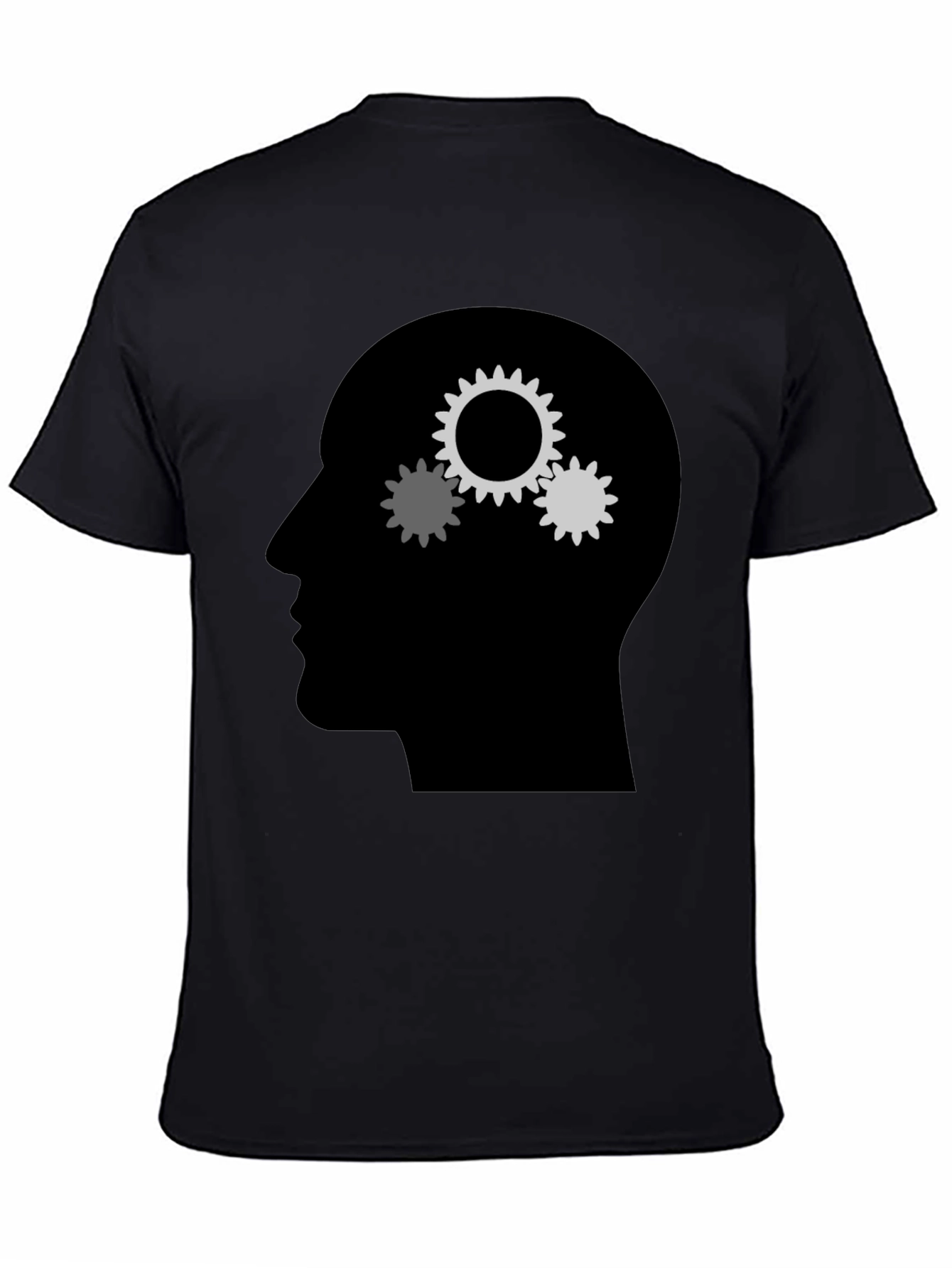 Black Gears Mind T-Shirt - Thinking Design view 4