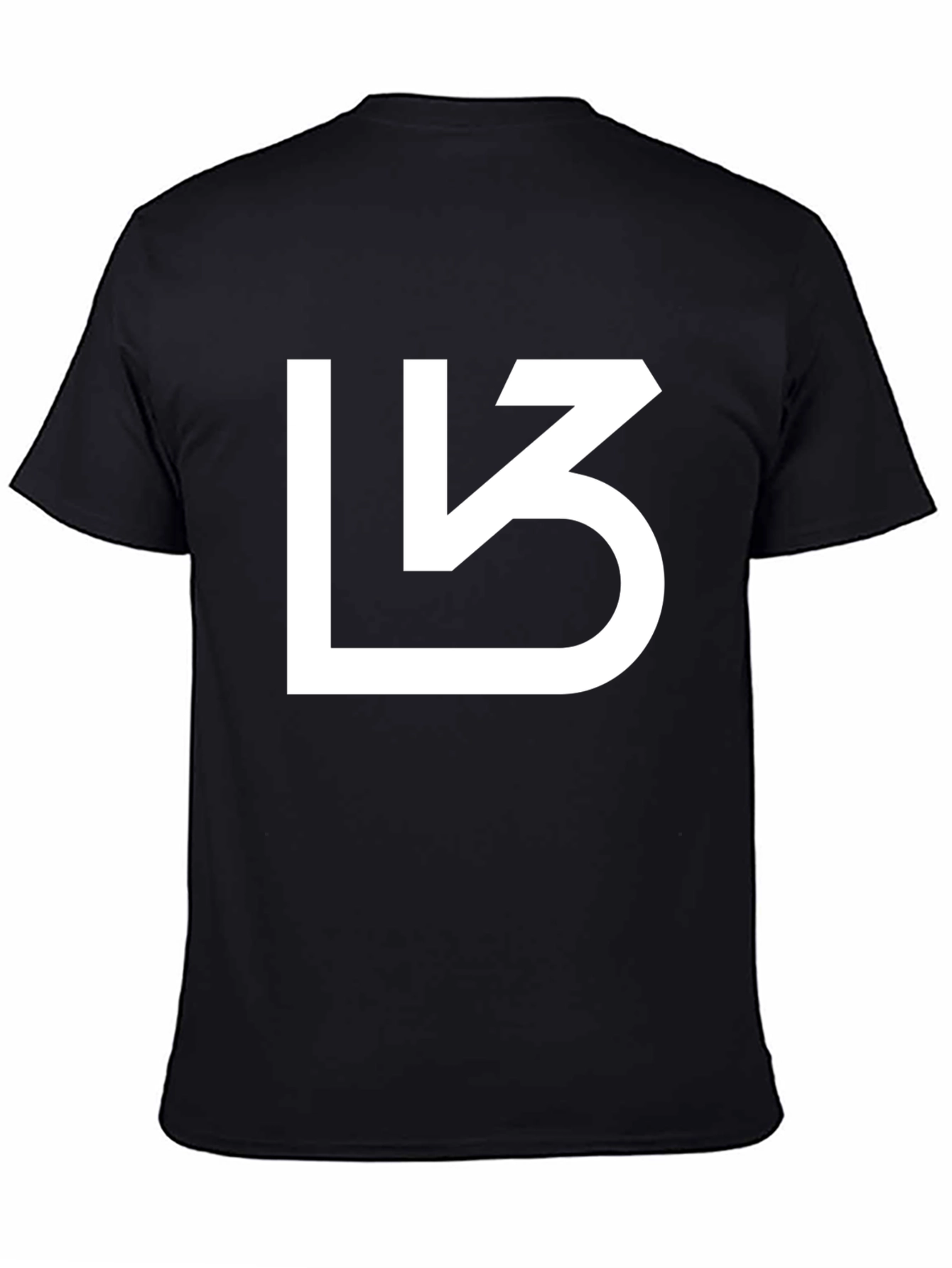 Black Abstract Logo Black T-Shirt, Casual Wear view 4