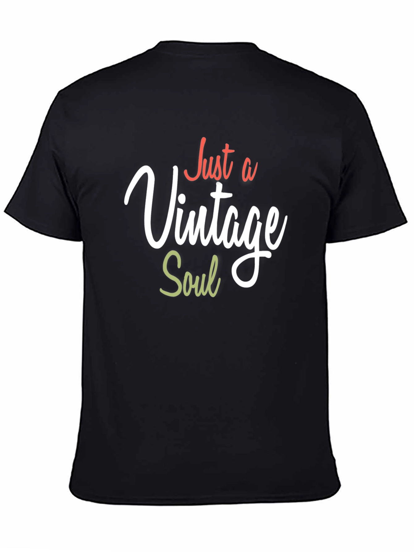 Black Just A Vintage Soul Graphic T-Shirt view 4