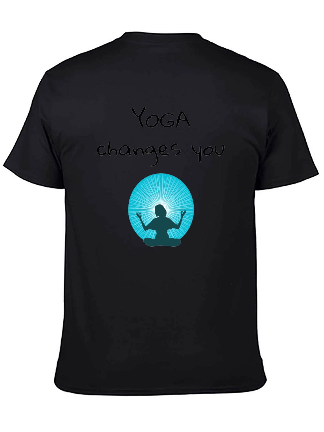 Black Yoga Changes You Graphic T-Shirt view 4