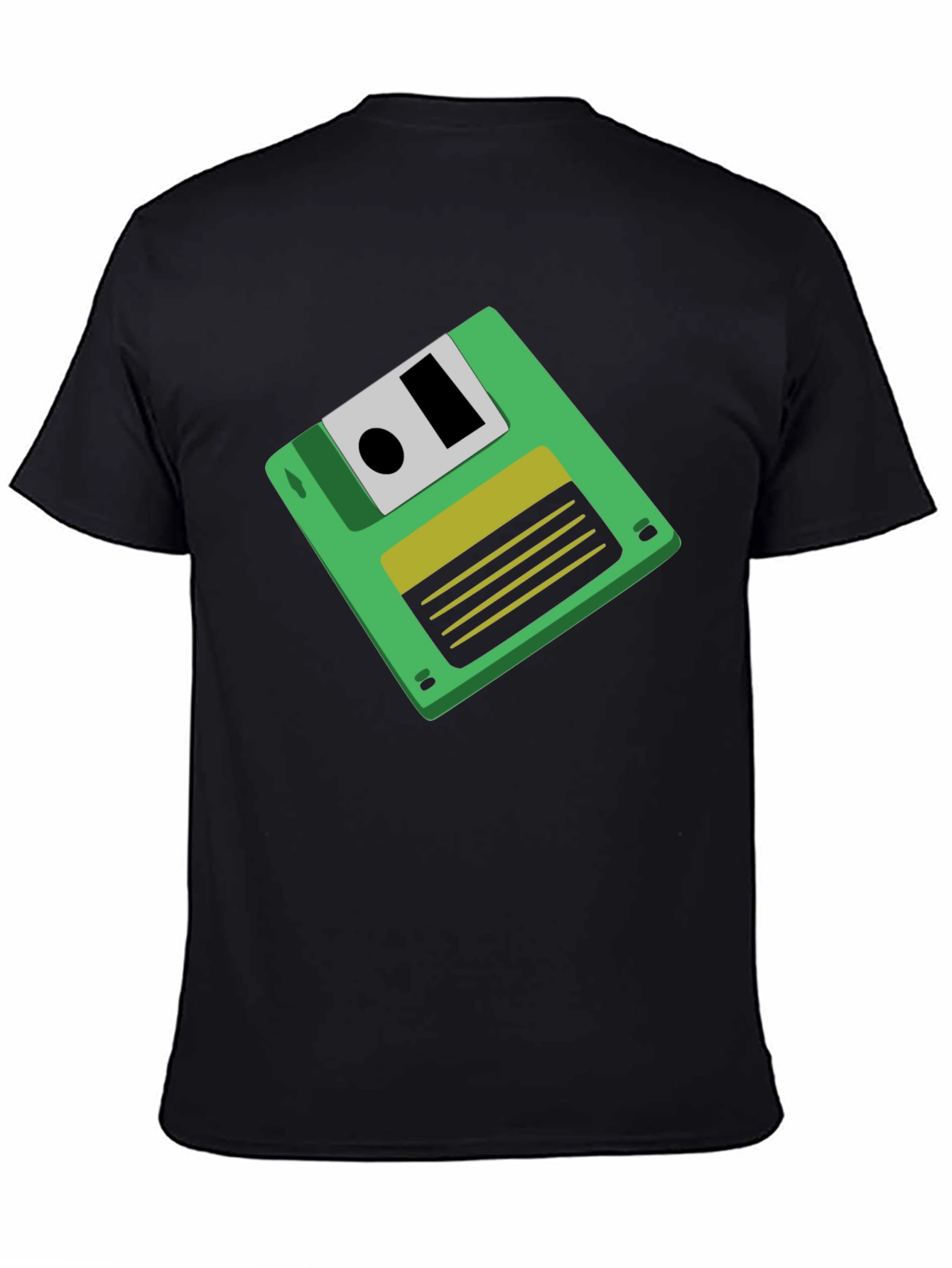 Retro Floppy Disk Graphic Tee - Black Unisex T-Shirt - 4